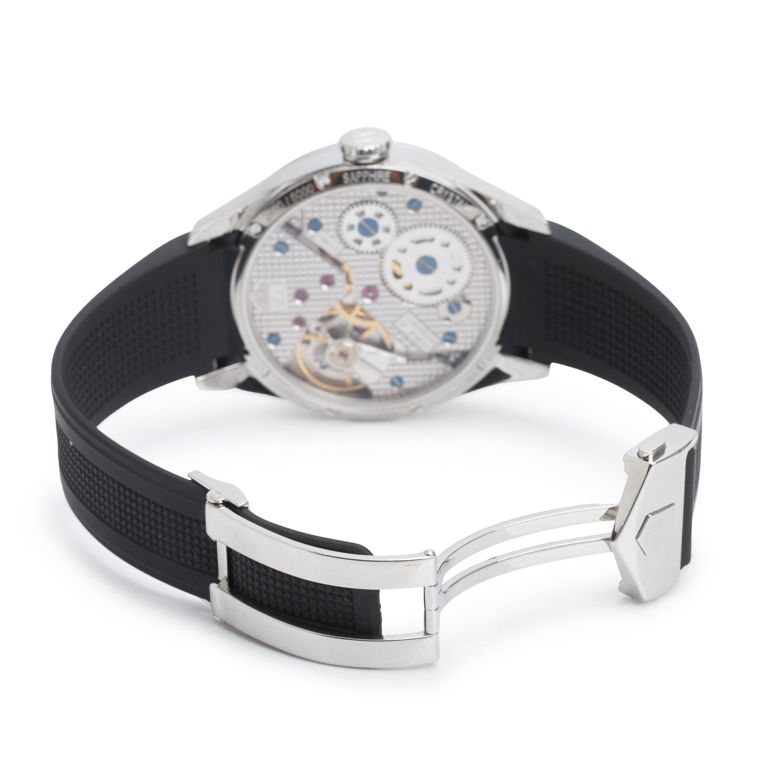 Tag Heuer Limited Edition Stainless Steel Carrera Calibre 1 43 MM Automatic Watch Black Dial WV3010 w/ Box & Extra Strap