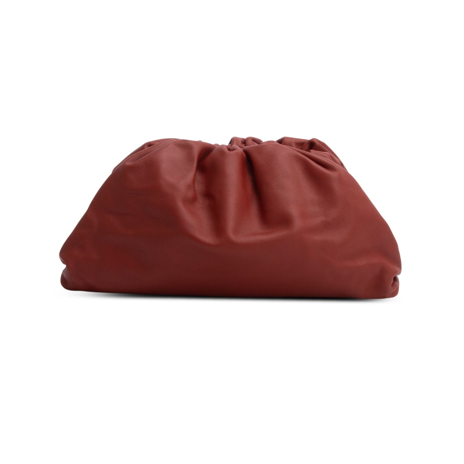 Bottega Veneta Red Smooth Butter Calf The Pouch Oversized Clutch