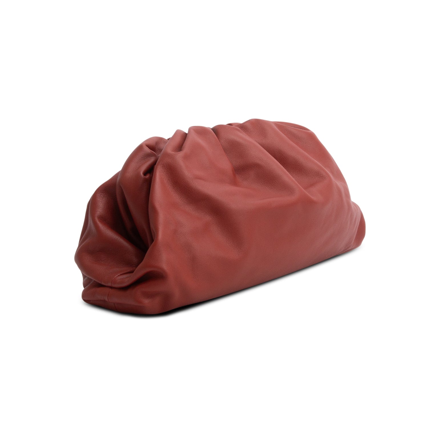 Bottega Veneta Red Smooth Butter Calf The Pouch Oversized Clutch