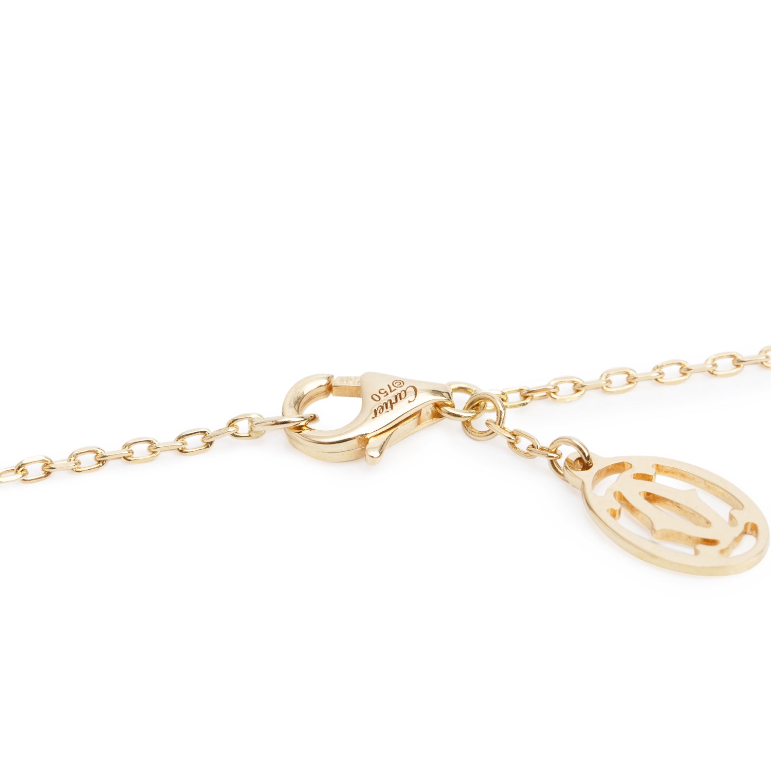 Cartier 18k Yellow, White & Rose Gold Trinity Pendant Necklace w/ Box