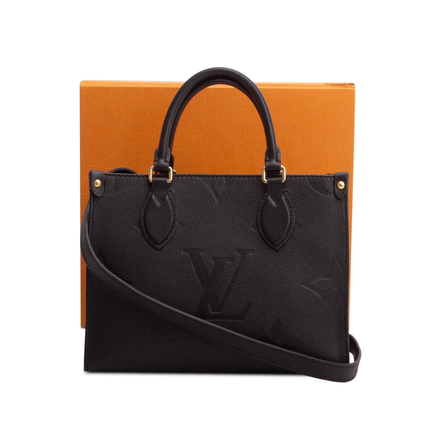 Louis Vuitton 2025 Black Empreinte Monogram OnTheGo PM w/ Box, Strap & Receipt