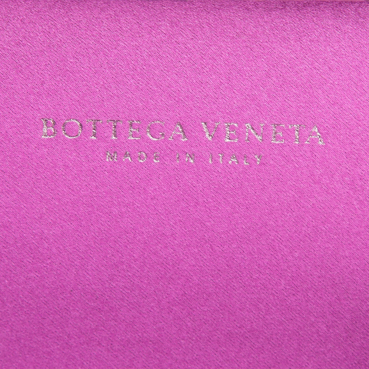 Bottega Veneta Purple Satin Ayers Intreccio Impero Knot Clutch w/ Box