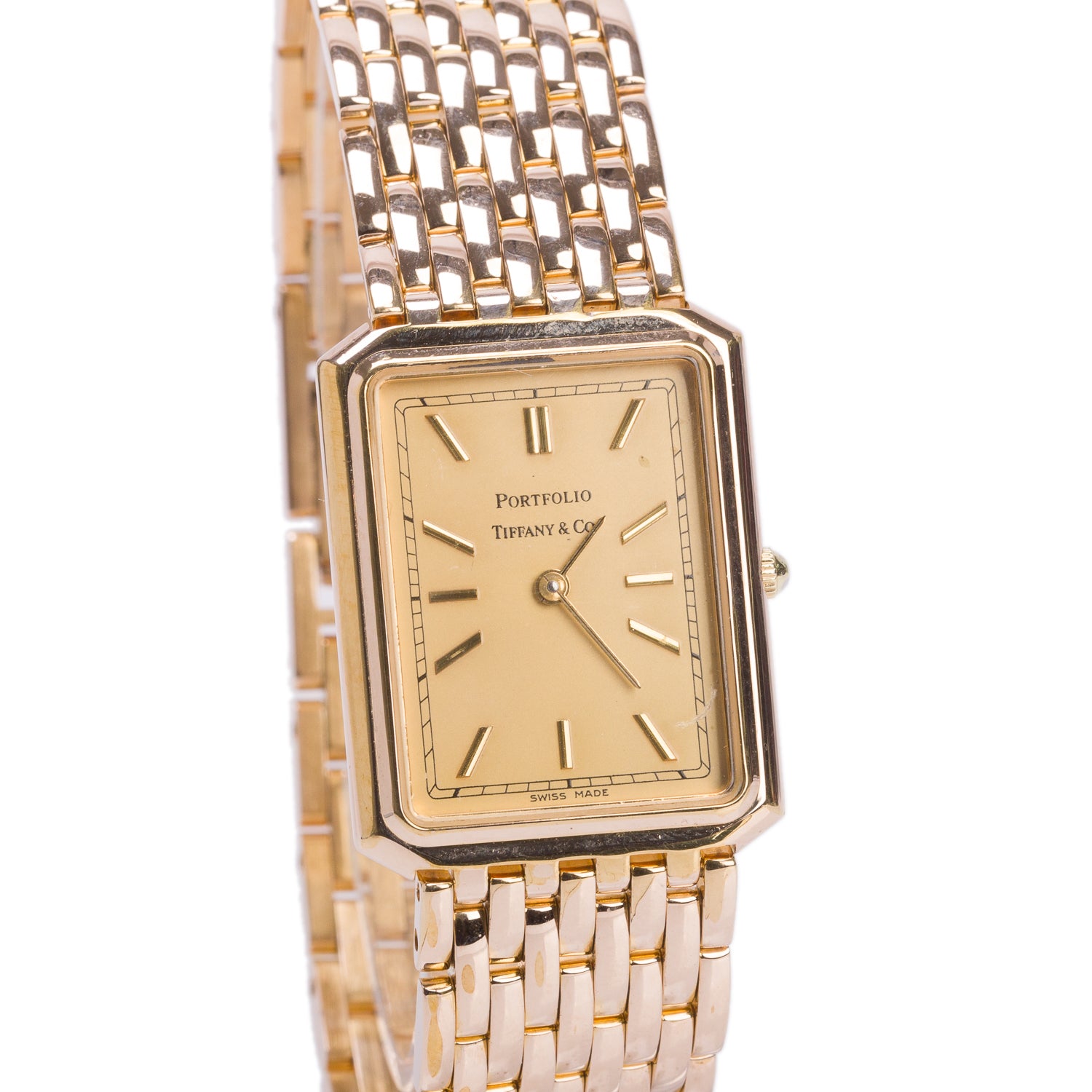 Tiffany & Co. Electroplated Stainless Steel Portfolio Quartz Watch