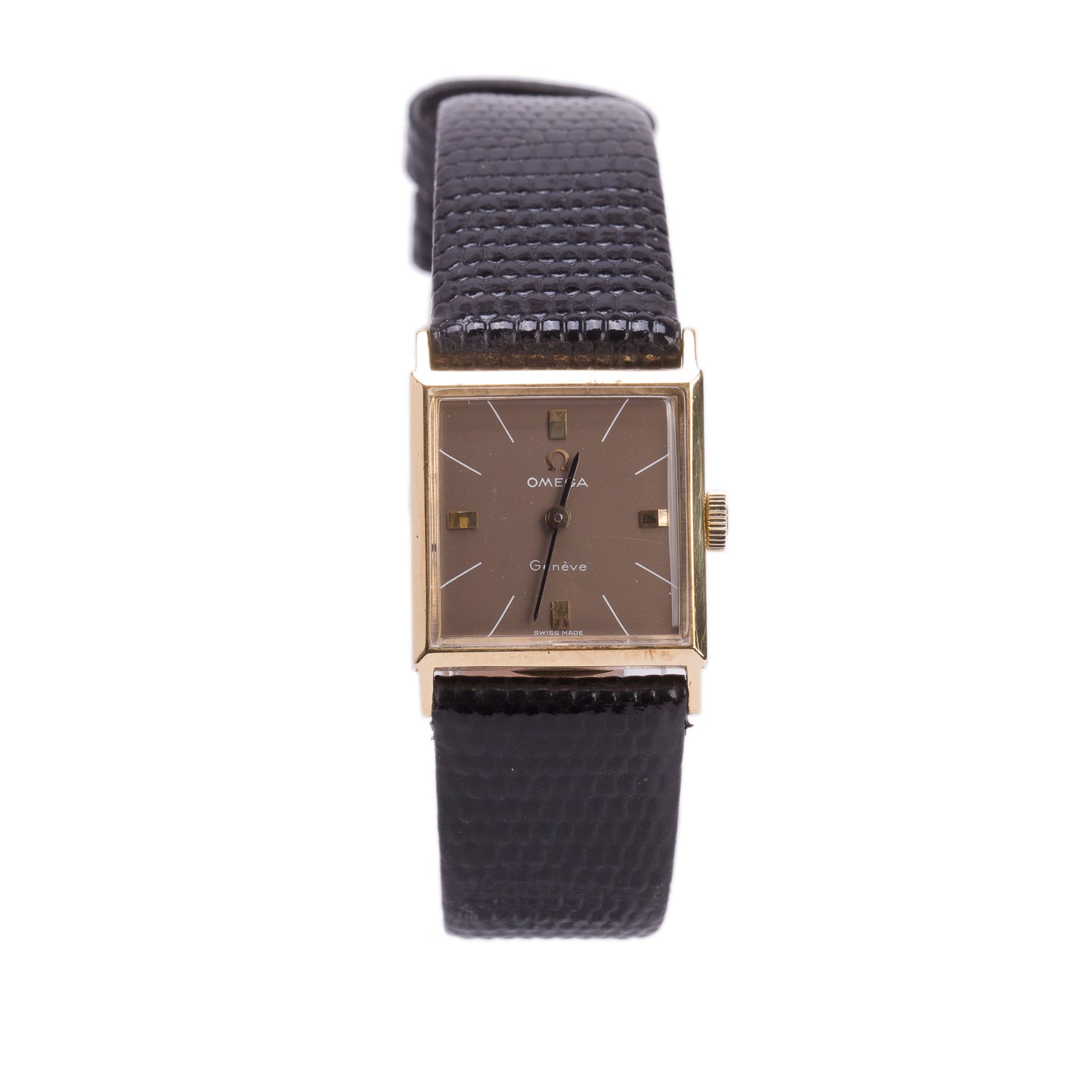 Omega Vintage 18k Yellow Gold Geneve 20 MM Manual Watch
