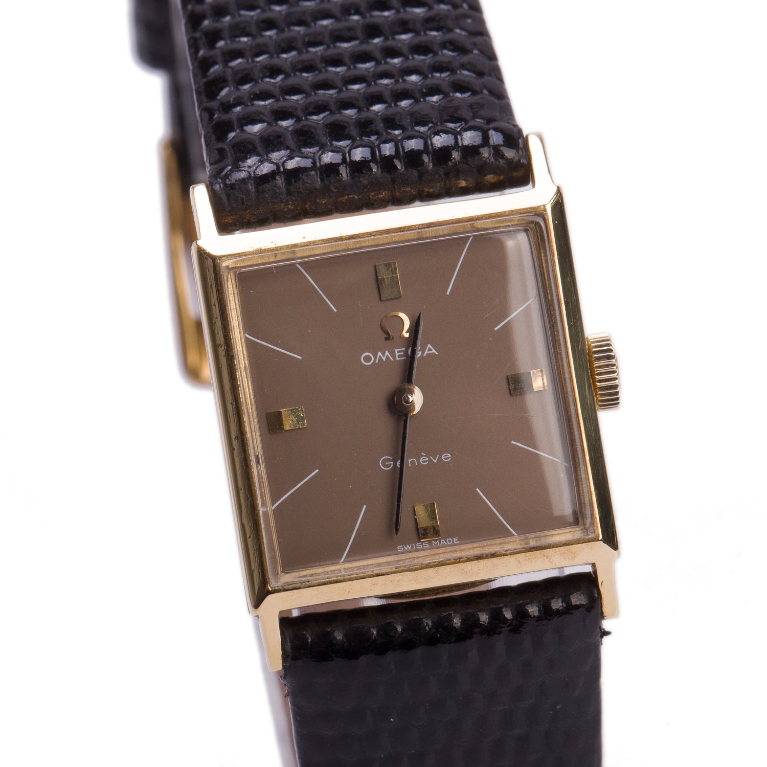 Omega Vintage 18k Yellow Gold Geneve 20 MM Manual Watch