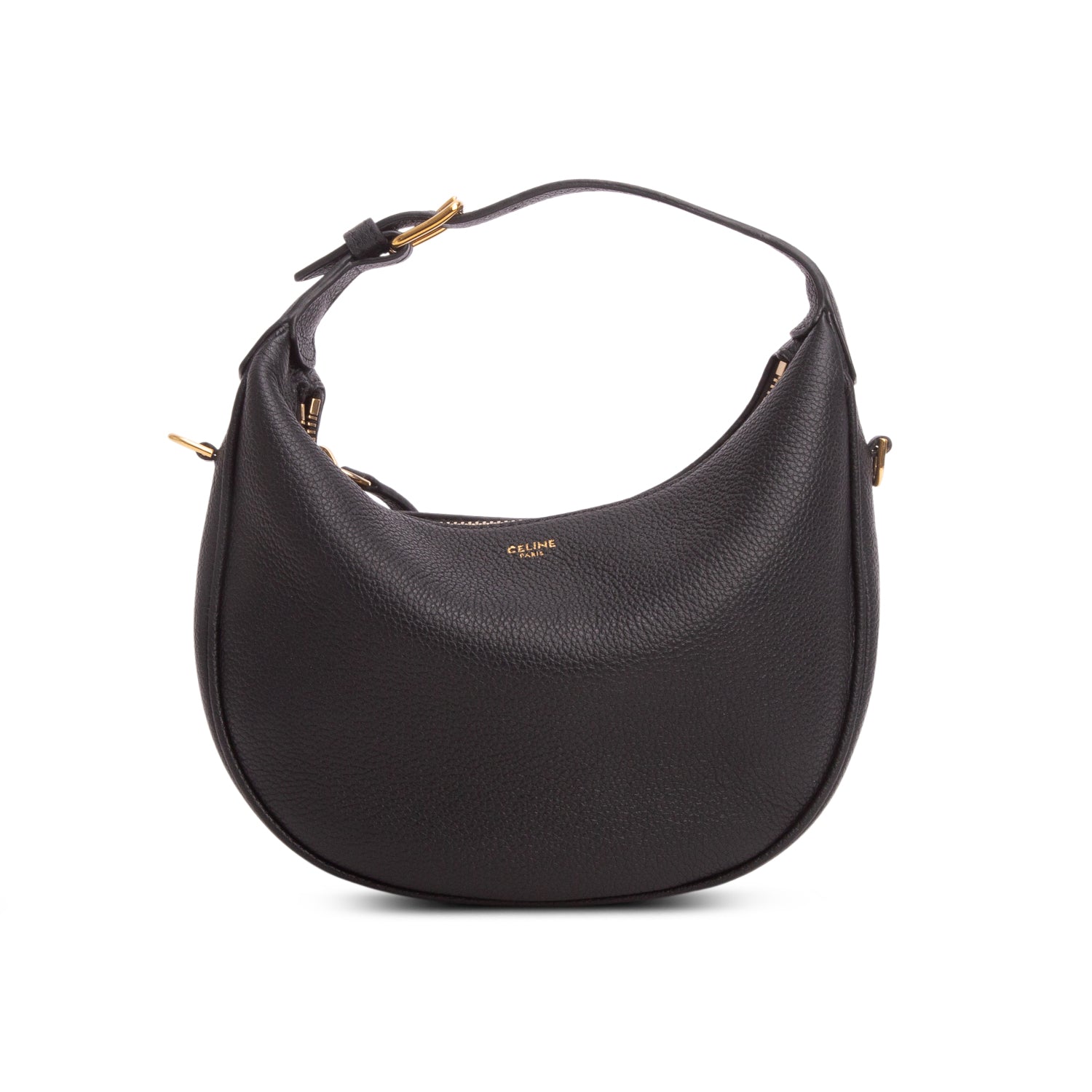 Celine 2025 Black Grained Calfskin Teen Lulu w/ Box & Strap