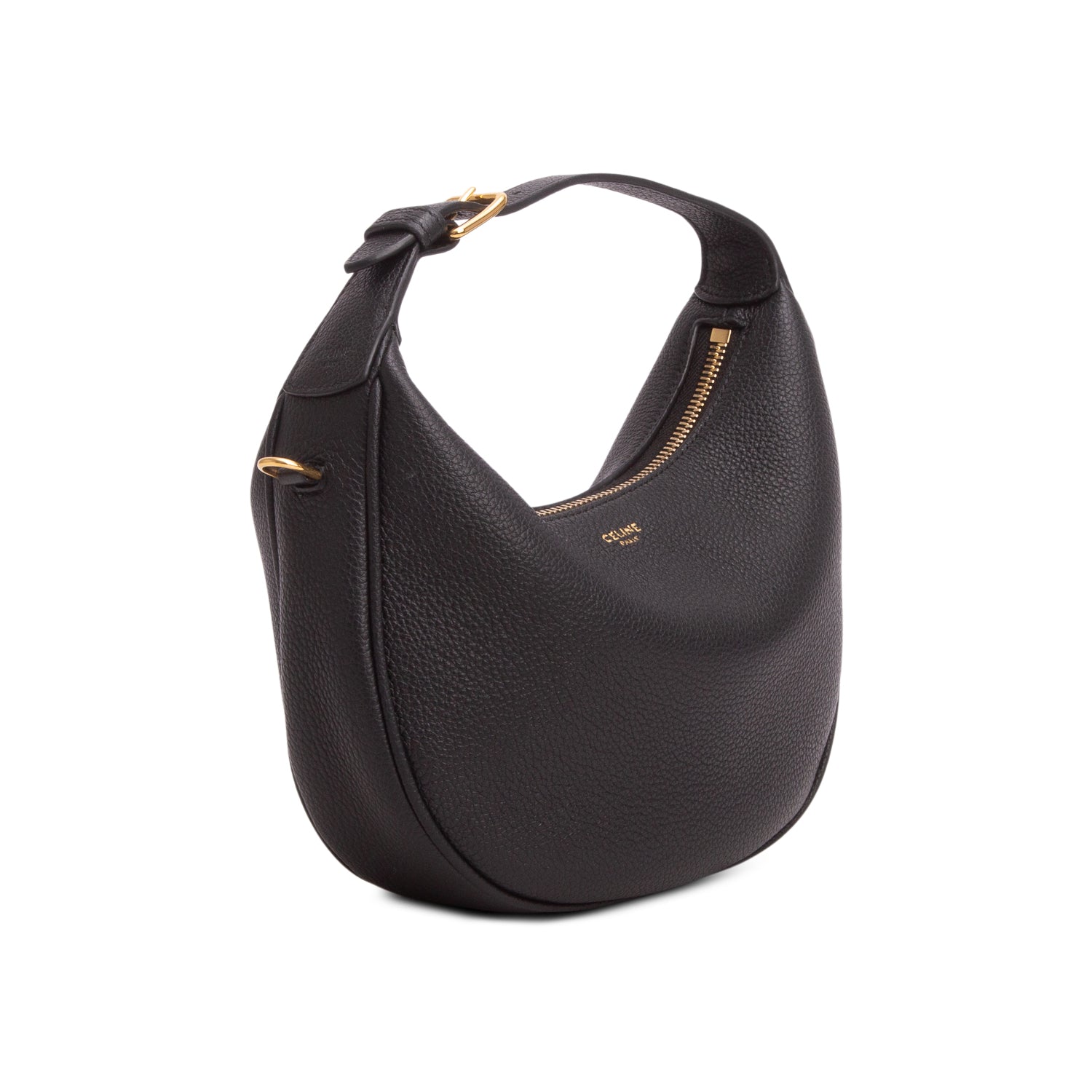 Celine 2025 Black Grained Calfskin Teen Lulu w/ Box & Strap
