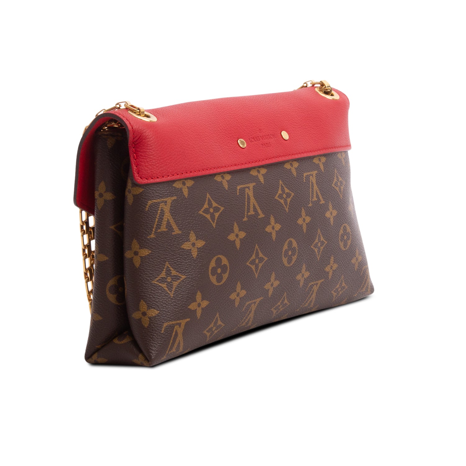 Louis Vuitton Red Monogram Pallas Chain Bag