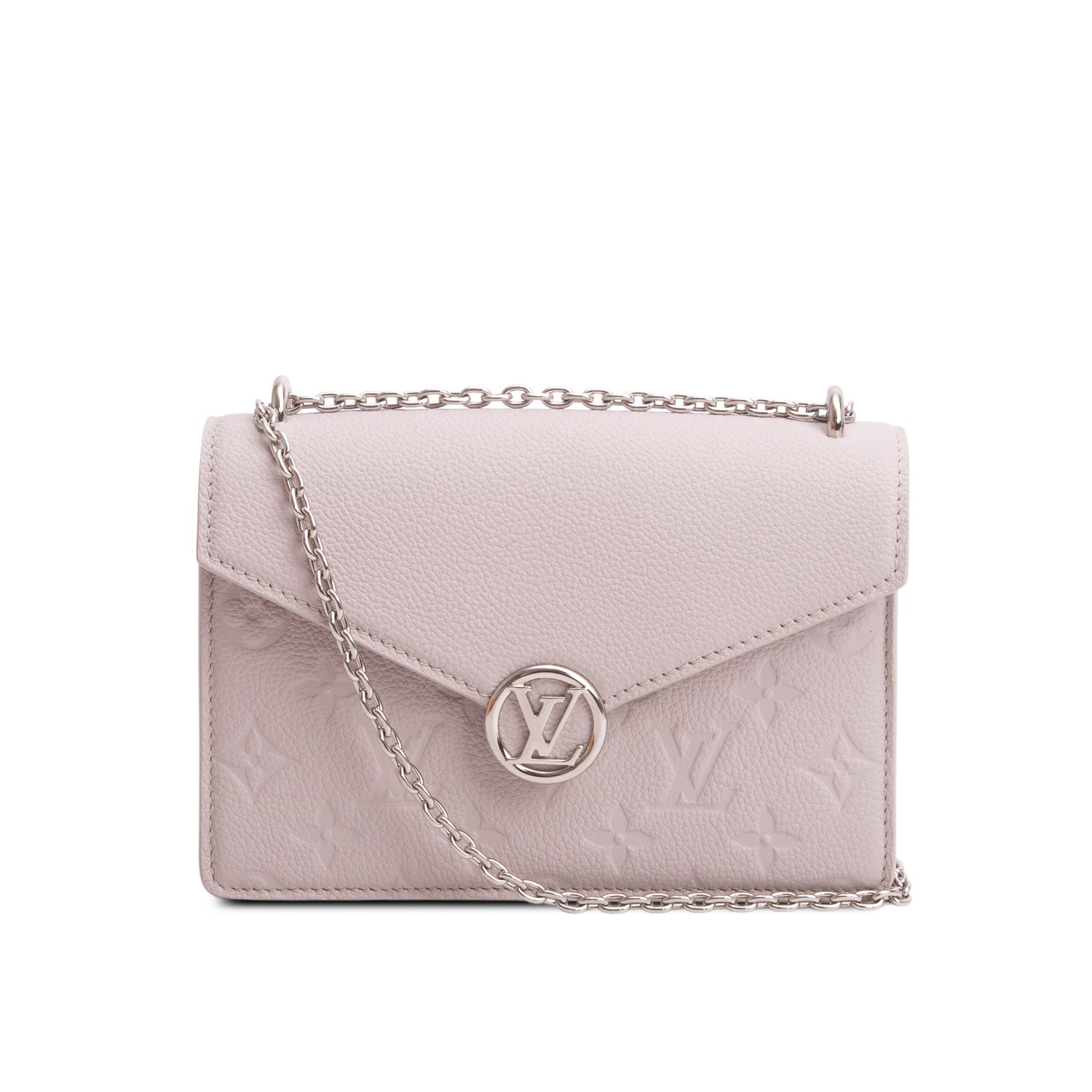 Louis Vuitton Grey Monogram Empreinte Rosy Wallet on Chain w/ Box