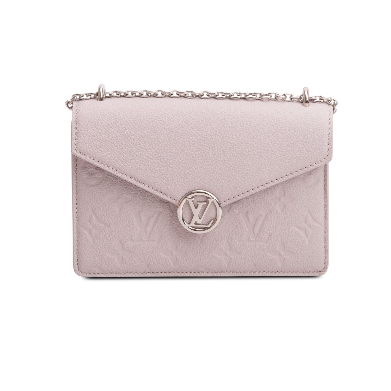 Louis Vuitton Grey Monogram Empreinte Rosy Wallet on Chain w/ Box