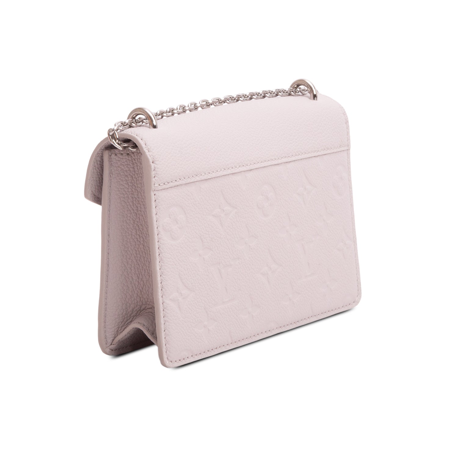 Louis Vuitton Grey Monogram Empreinte Rosy Wallet on Chain w/ Box