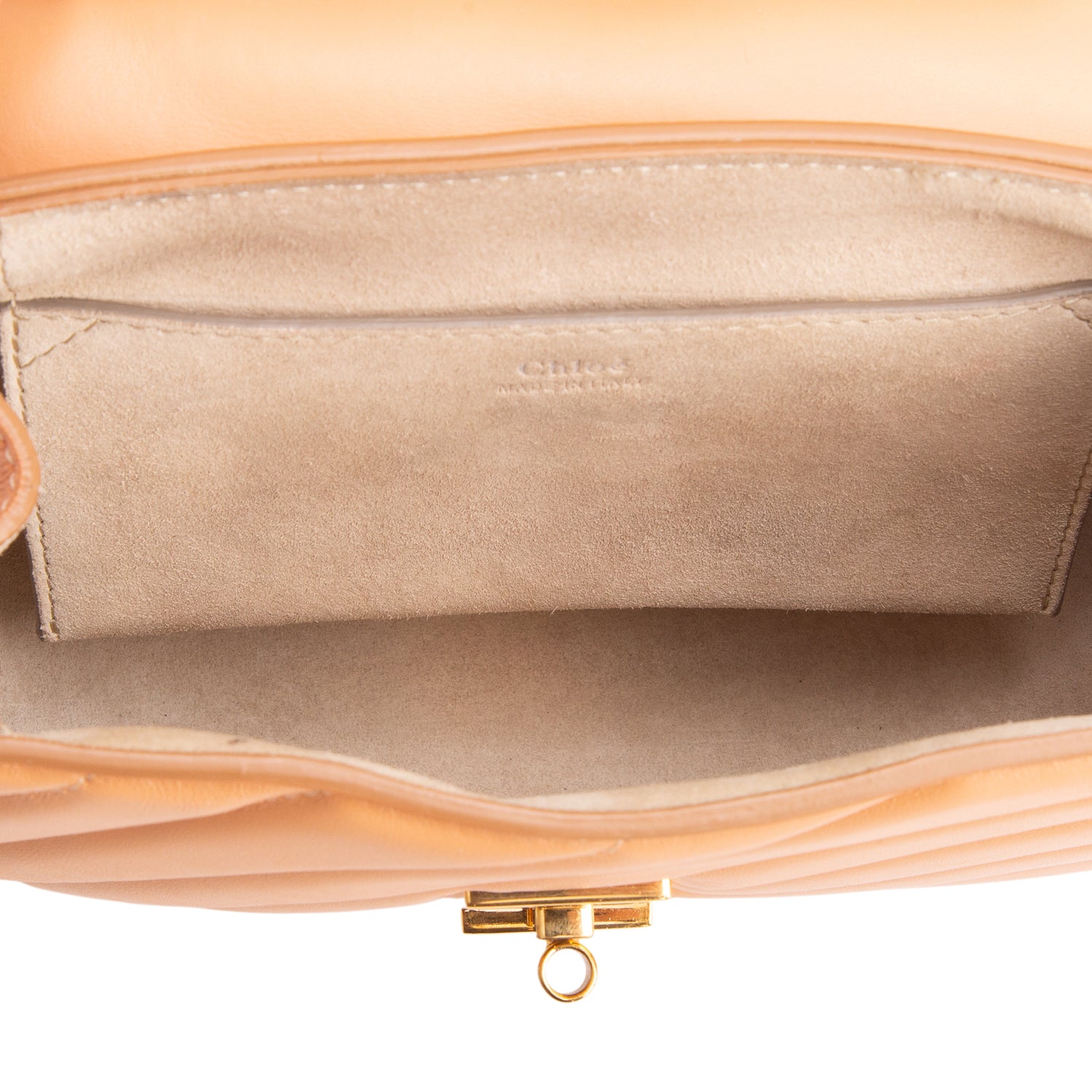 Chloe Pink Calfskin Quilted Mini Drew Bijou Shoulder Bag w/ Strap