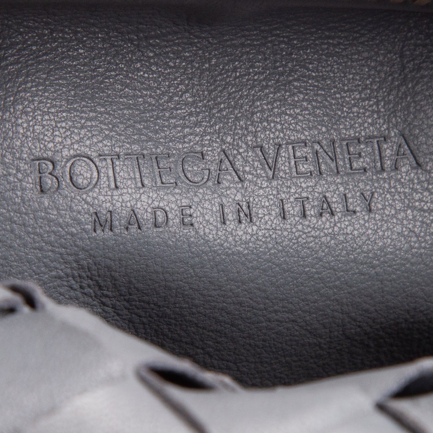 Bottega Veneta Grey Lambskin Intrecciato Mini Jodie