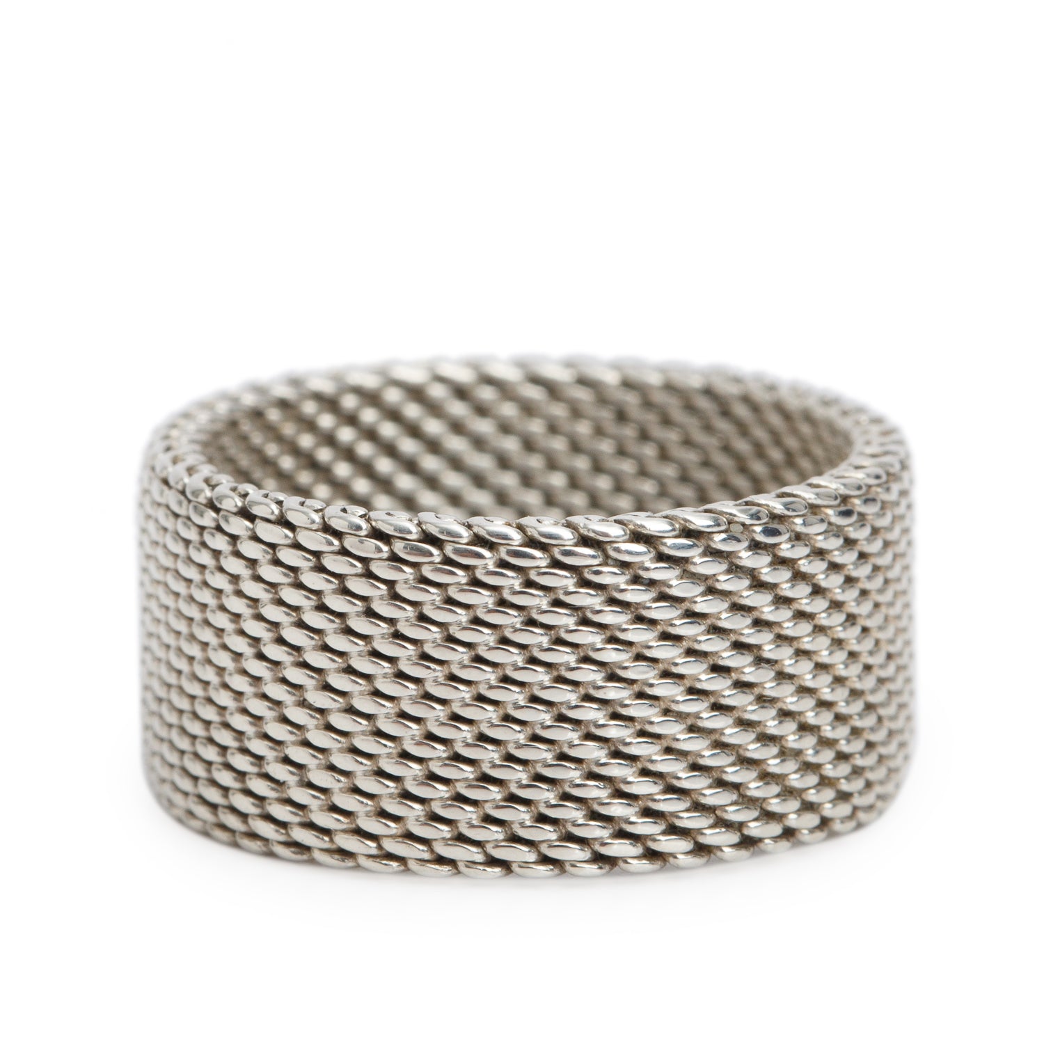 Tiffany & Co. Sterling Silver Somerset Mesh Ring, Size 6.5