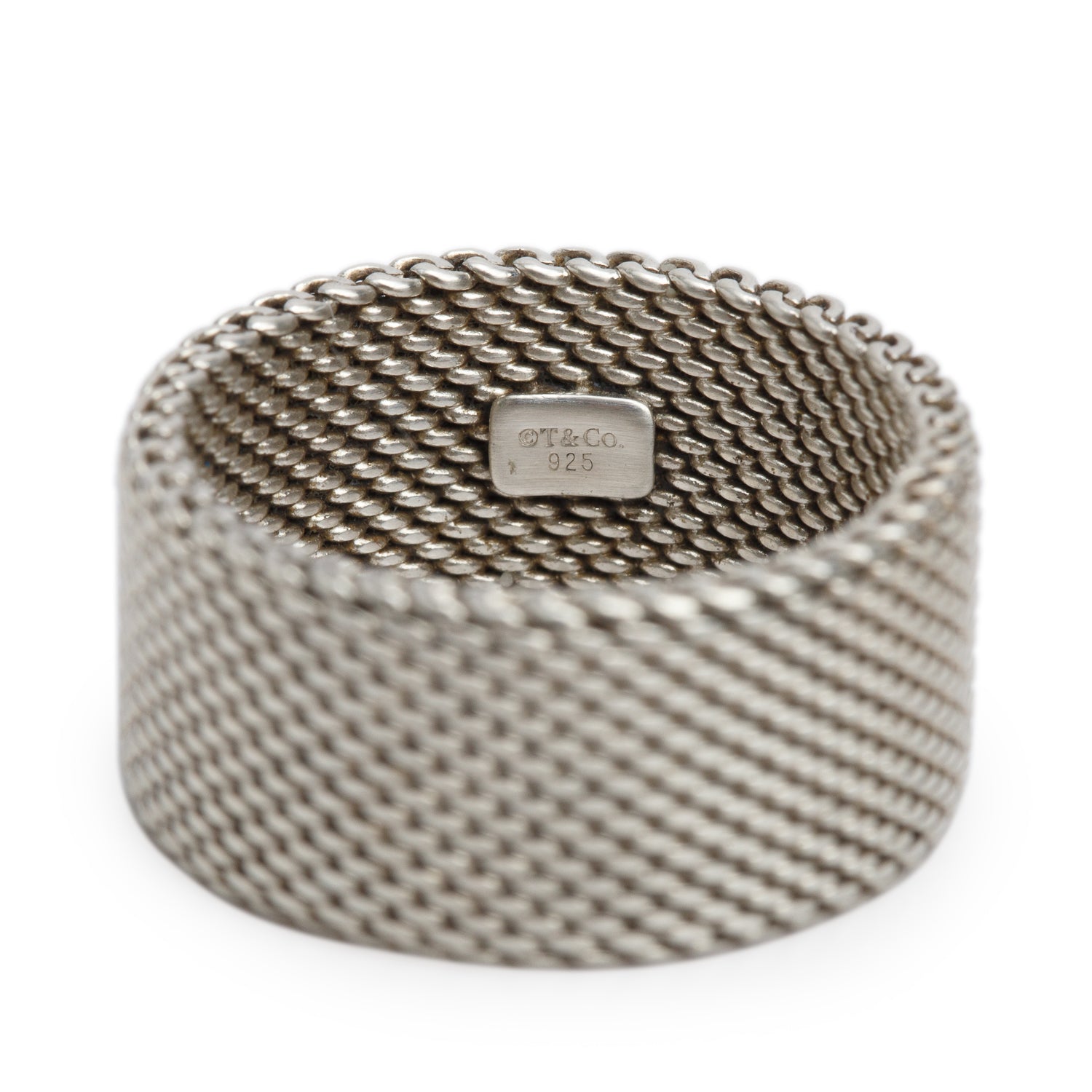 Tiffany & Co. Sterling Silver Somerset Mesh Ring, Size 6.5