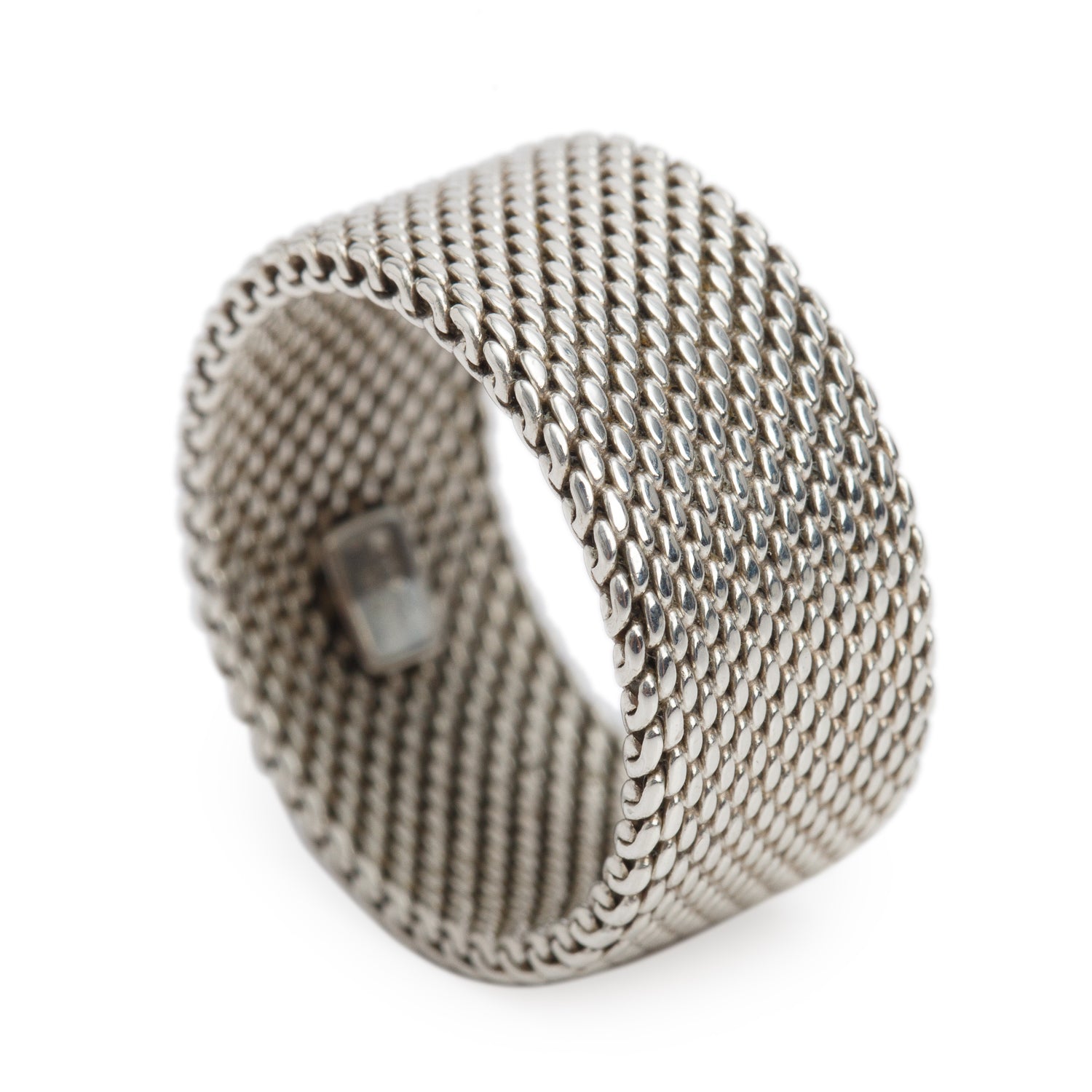 Tiffany & Co. Sterling Silver Somerset Mesh Ring, Size 6.5