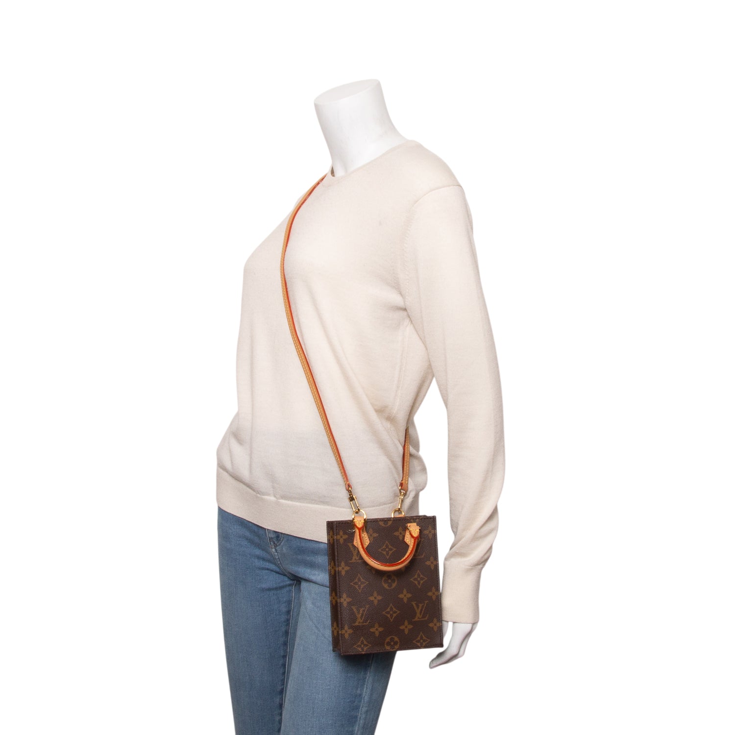 Louis Vuitton 2020 Monogram Petit Sac Plat w/ Box & Strap