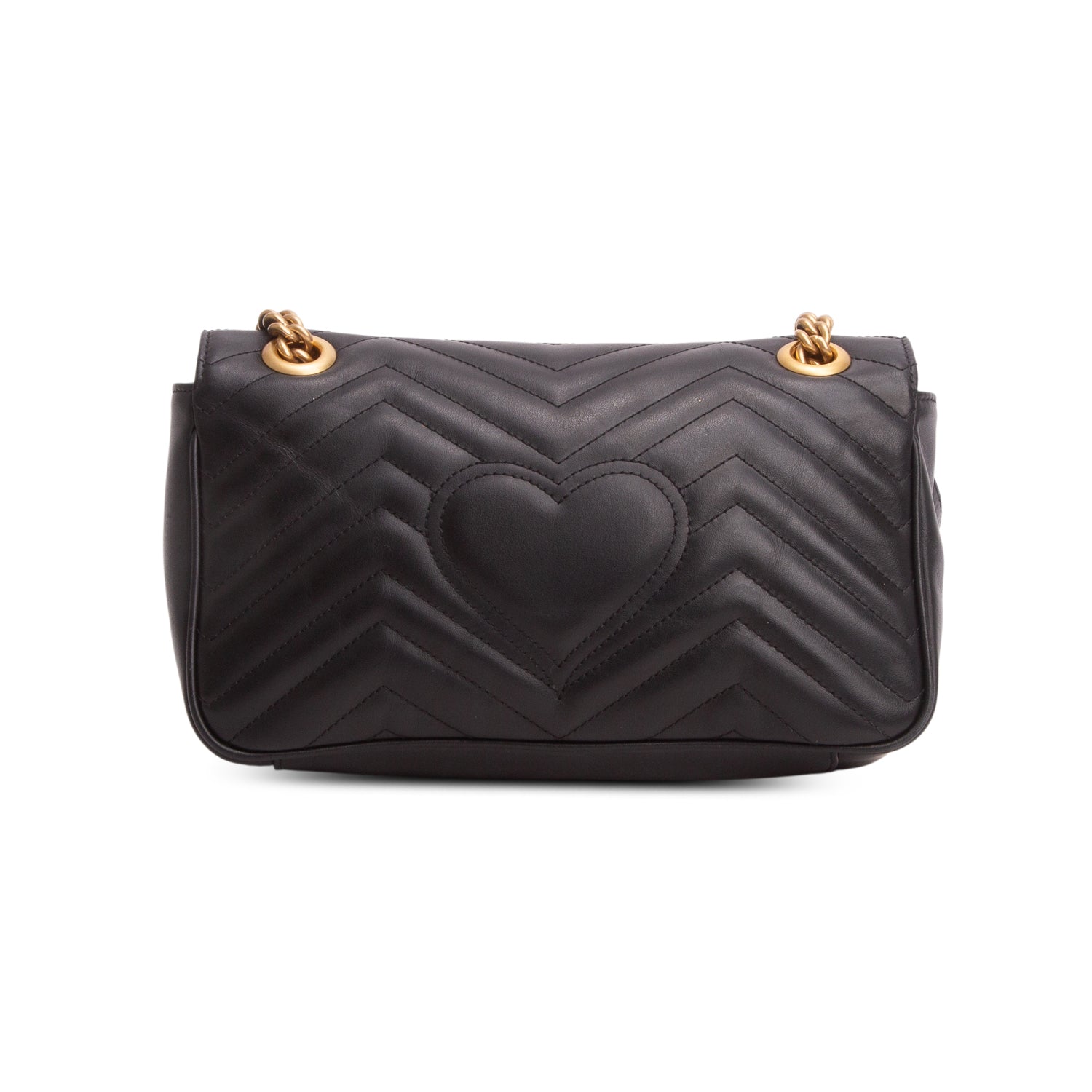 Gucci Black GG Marmont Matelasse Medium Shoulder Bag w/ Box