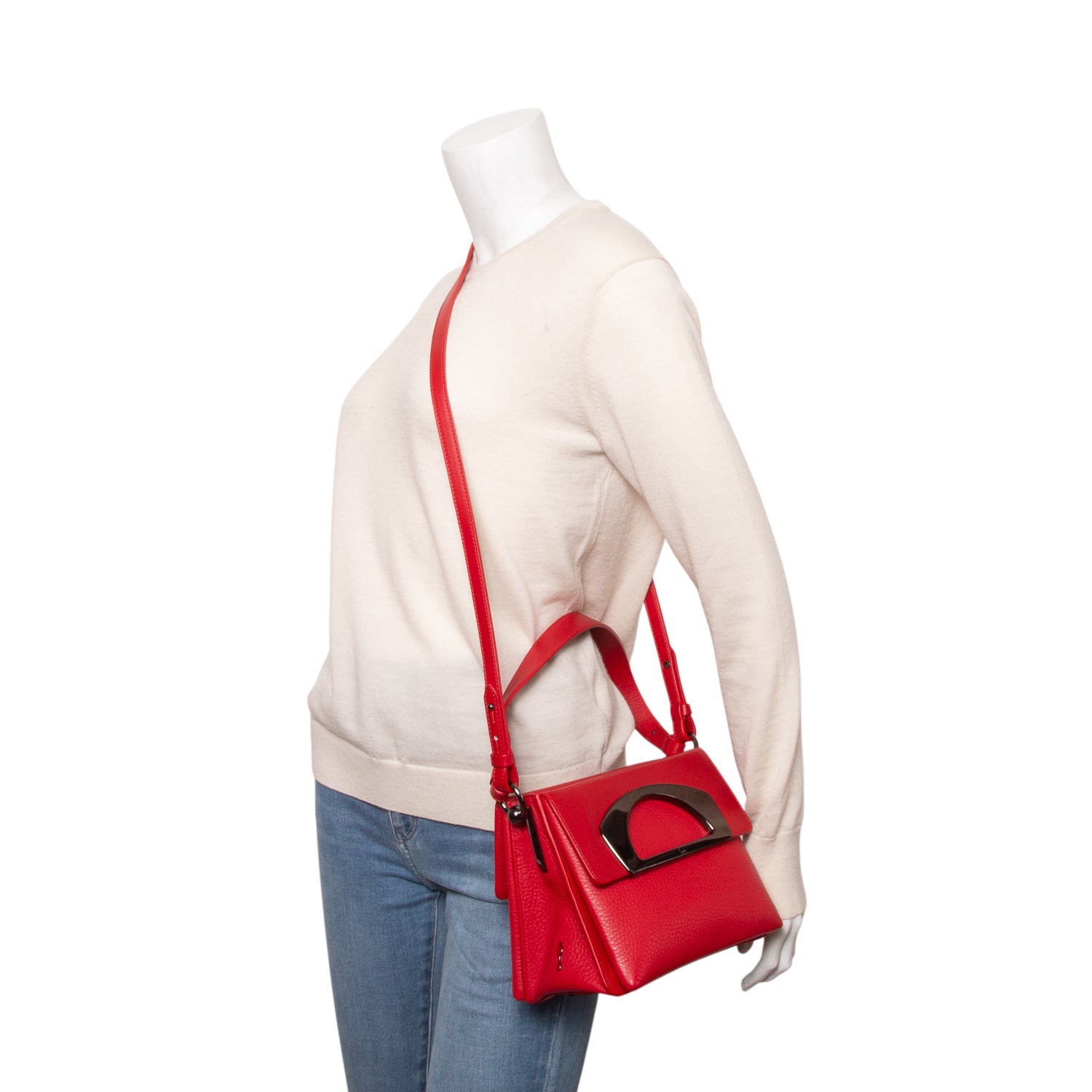 Christian Louboutin Red Calfskin Mini Passage w/ Strap