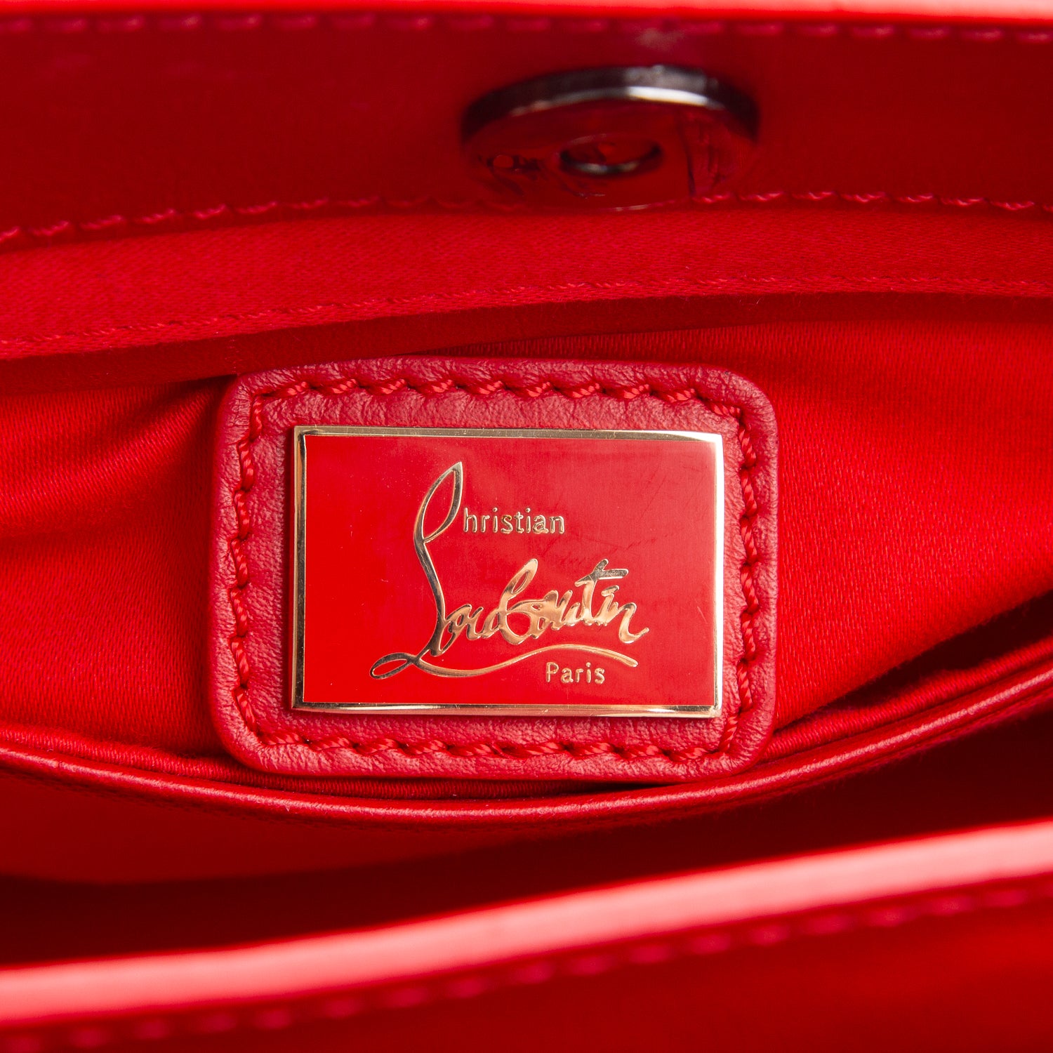Christian Louboutin Red Calfskin Mini Passage w/ Strap
