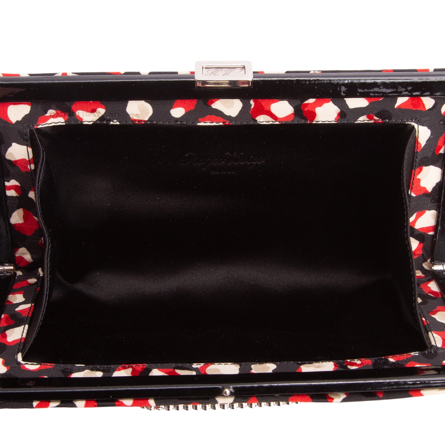 Roger Vivier Multicolor Print Mini Pilgrim Clutch w/ Box