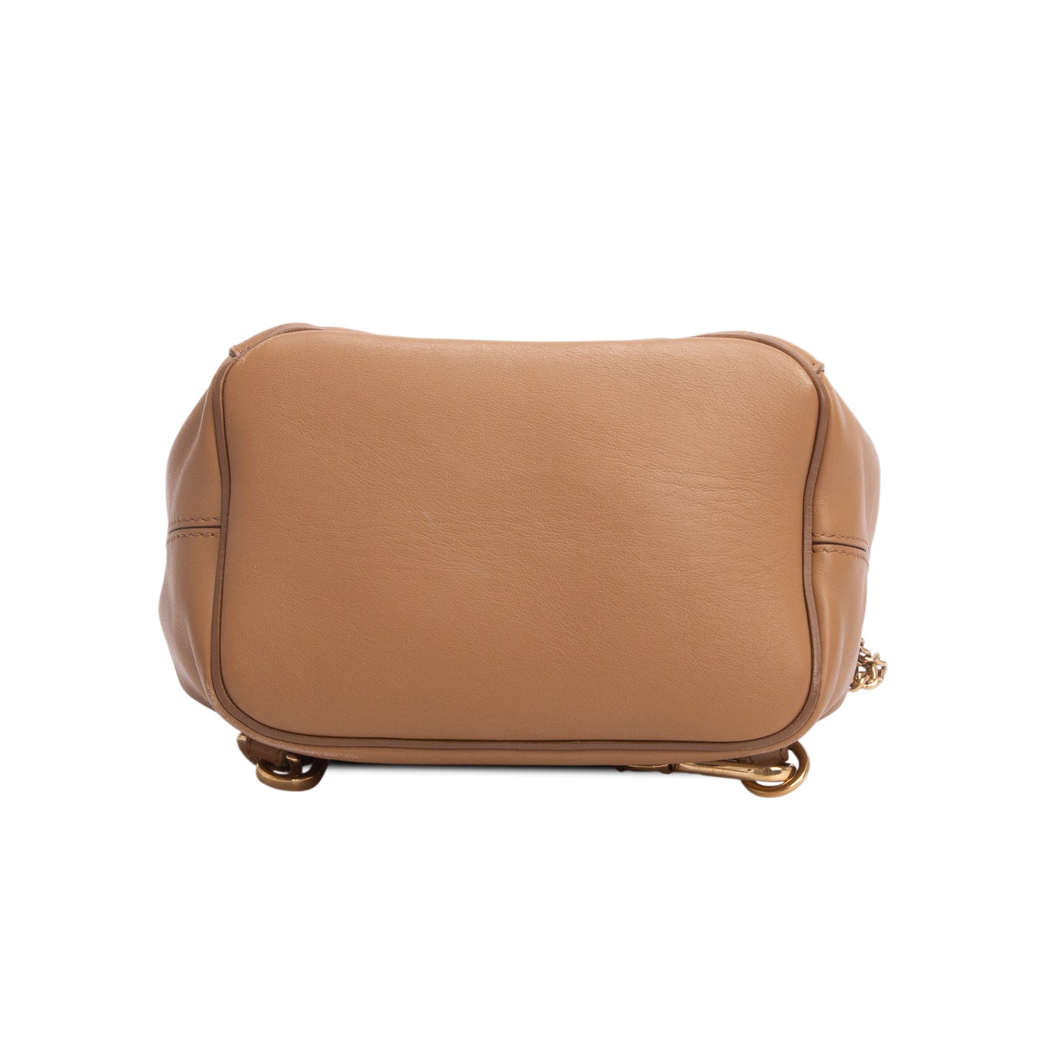 Chloe Brown Calfskin Quilted Mini Faye Backpack