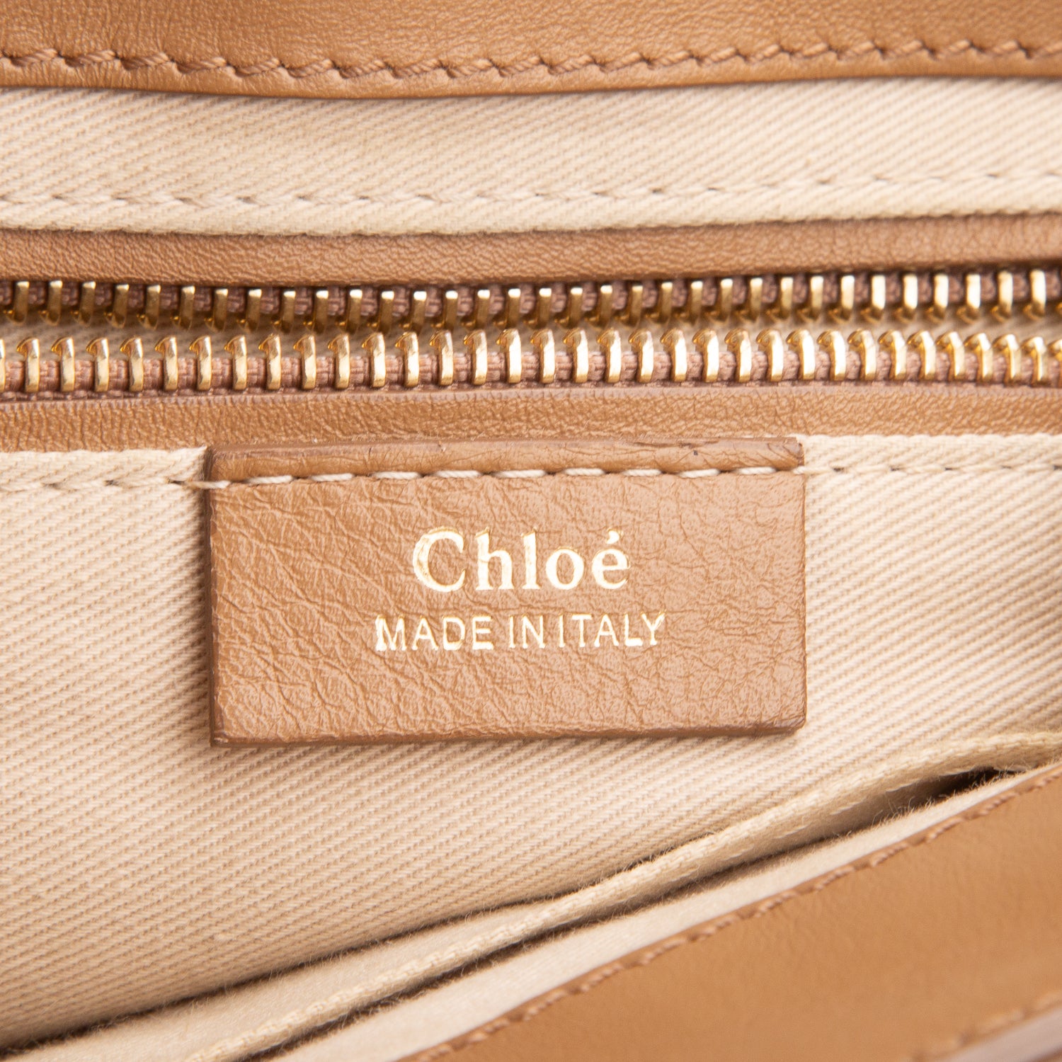 Chloe Brown Calfskin Quilted Mini Faye Backpack