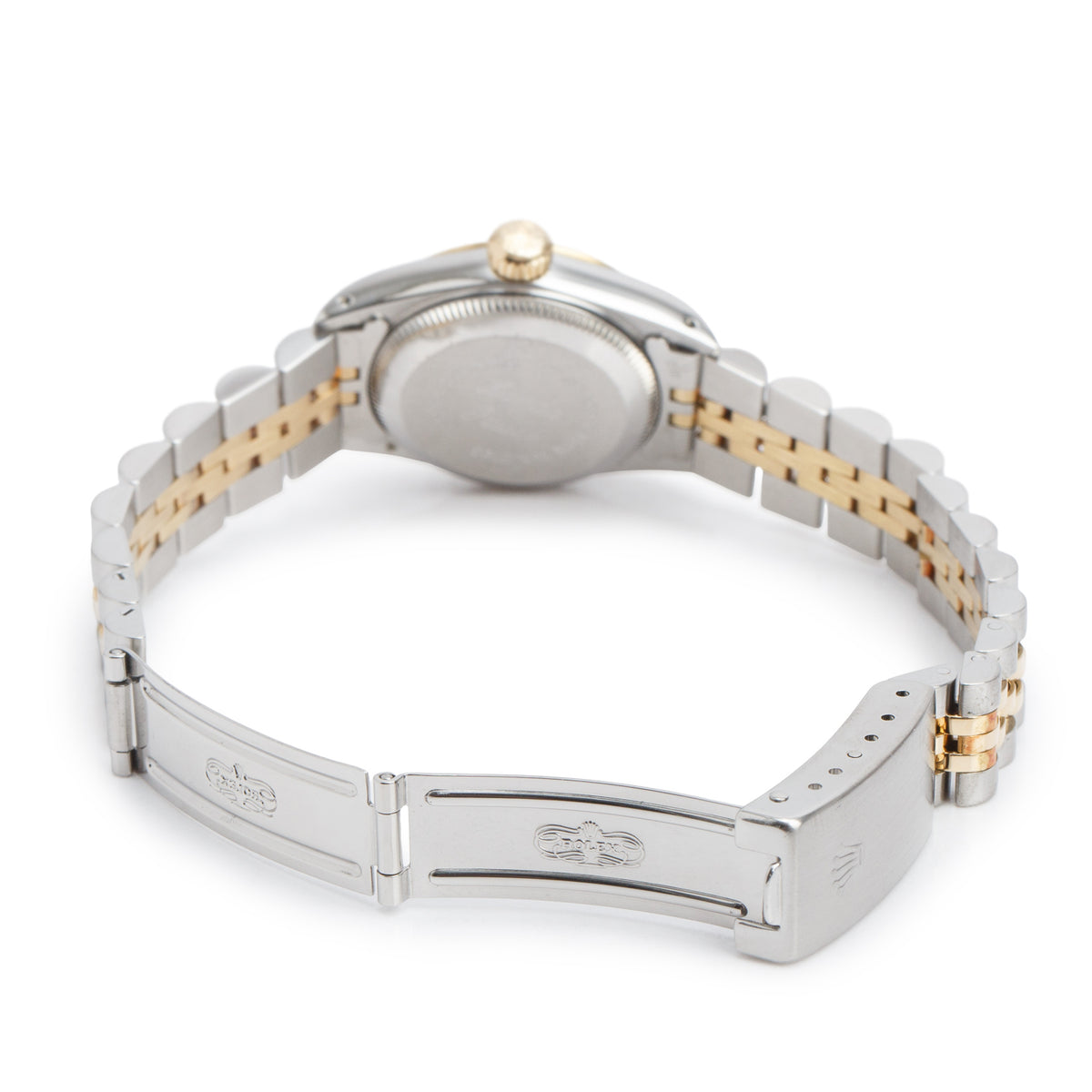 Rolex Stainless Steel & 18k Yellow Gold Oyster Perpetual 26 MM Watch Gold Dial 67193 w/ Box & Papers