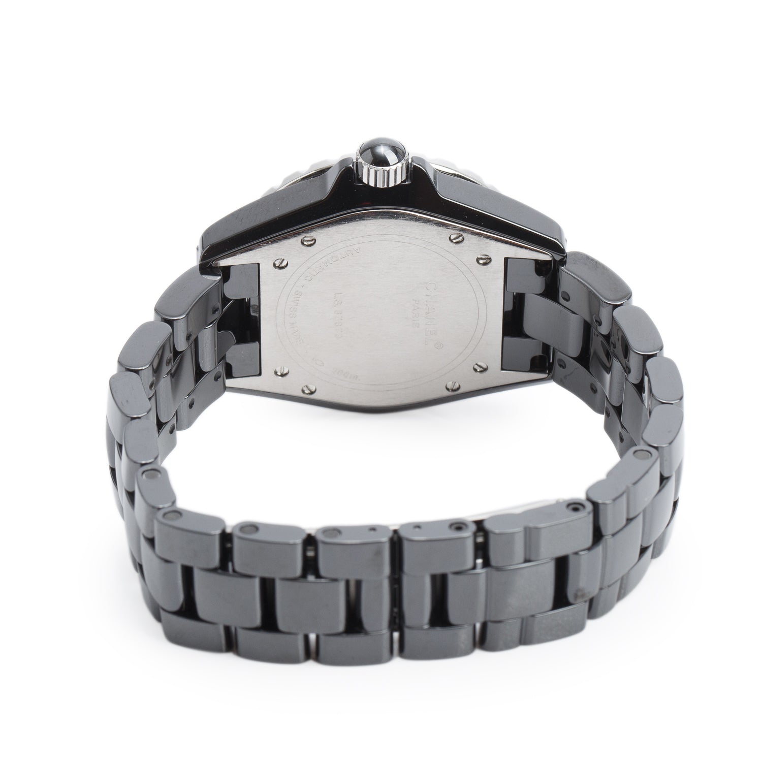 Chanel Black Ceramic J12 39 MM Automatic Watch Diamond Dial w/ Box