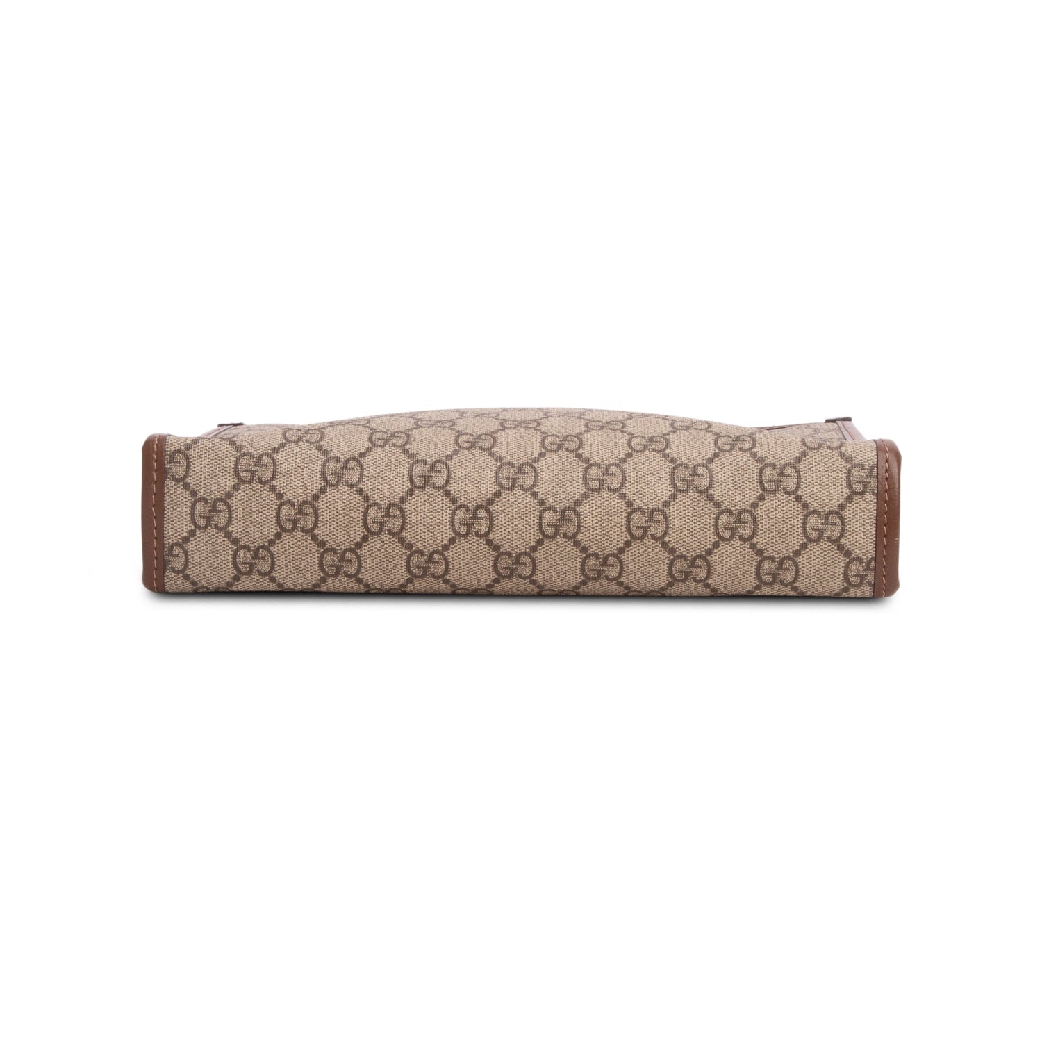 Gucci GG Supreme Monogram Textured Dollar Calfskin Retro Interlocking G Pouch