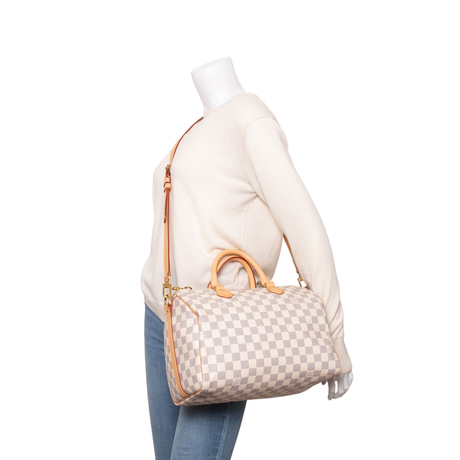 Louis Vuitton Damier Azur Speedy Bandouliere 30 w/ Strap