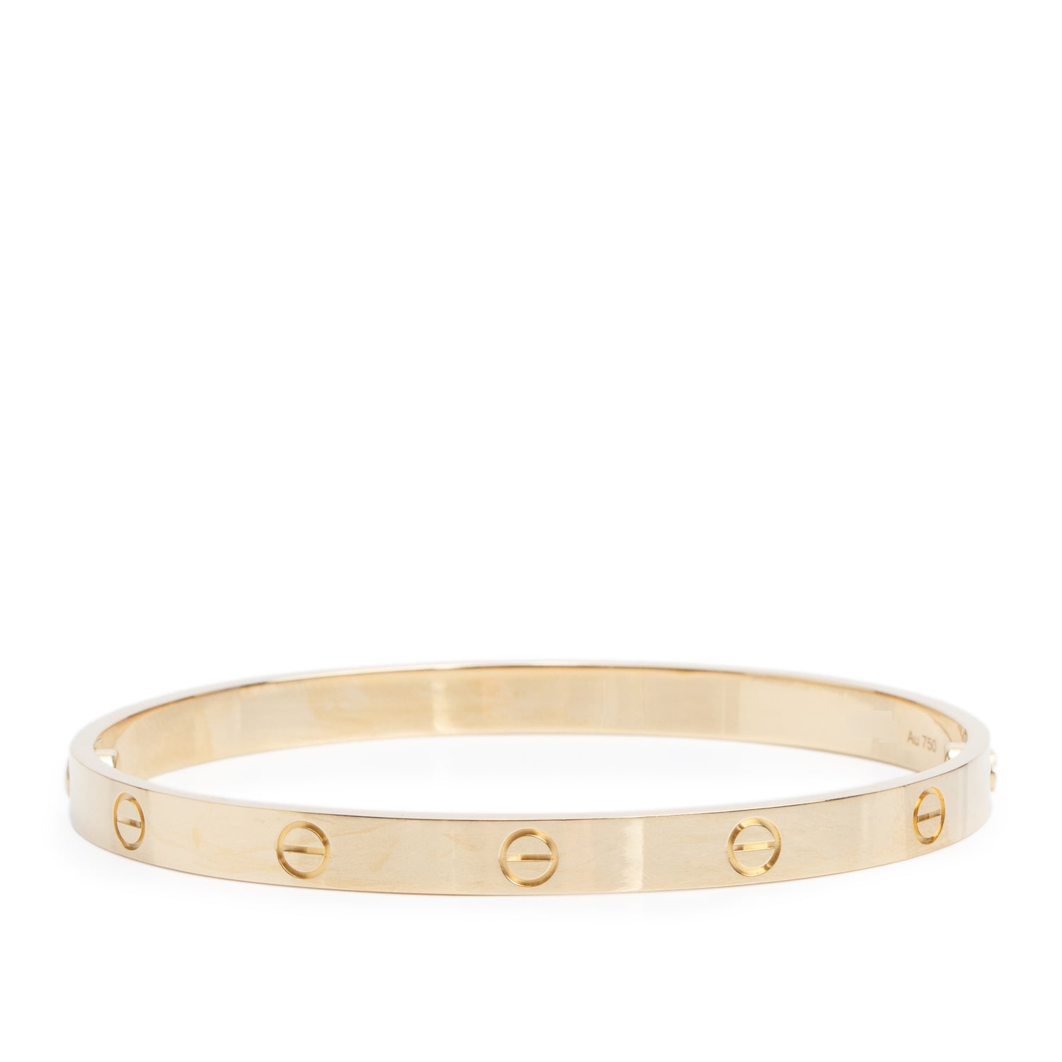 Cartier 2022 18k Yellow Gold Love Bracelet, Classic Model, Size 20 w/ Box, Receipt & Certificate