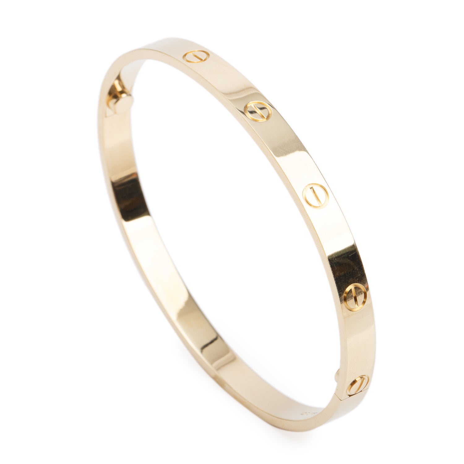 Cartier 2022 18k Yellow Gold Love Bracelet, Classic Model, Size 20 w/ Box, Receipt & Certificate