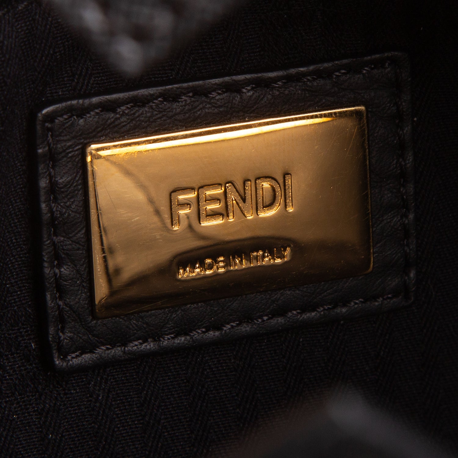 Fendi Black Vitello Elite Leather Medium 2Jours Tote w/ Strap