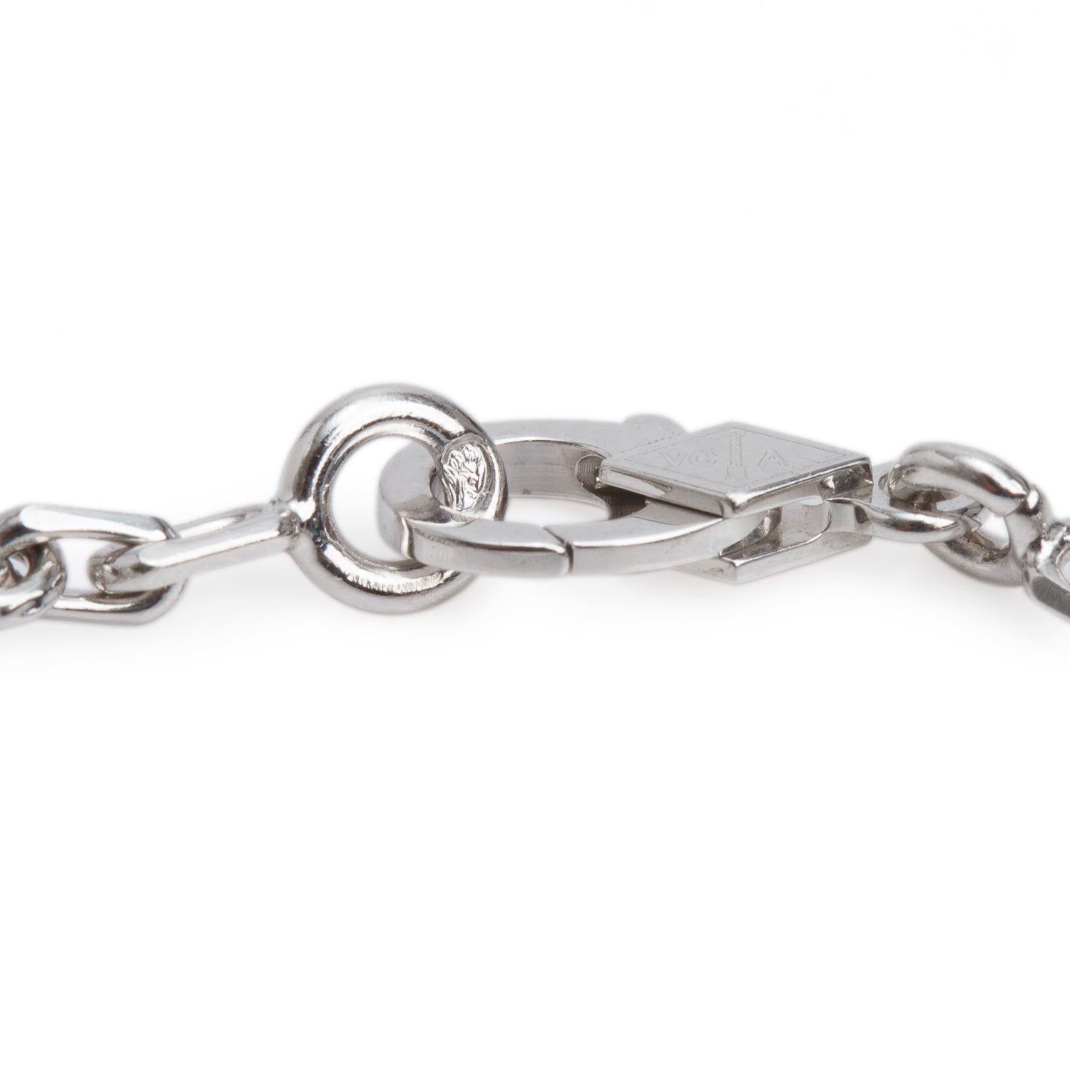 Van Cleef & Arpels 2025 18k White Gold Vintage Alhambra 5 Motif Mother of Pearl Bracelet w/ Box & Receipt