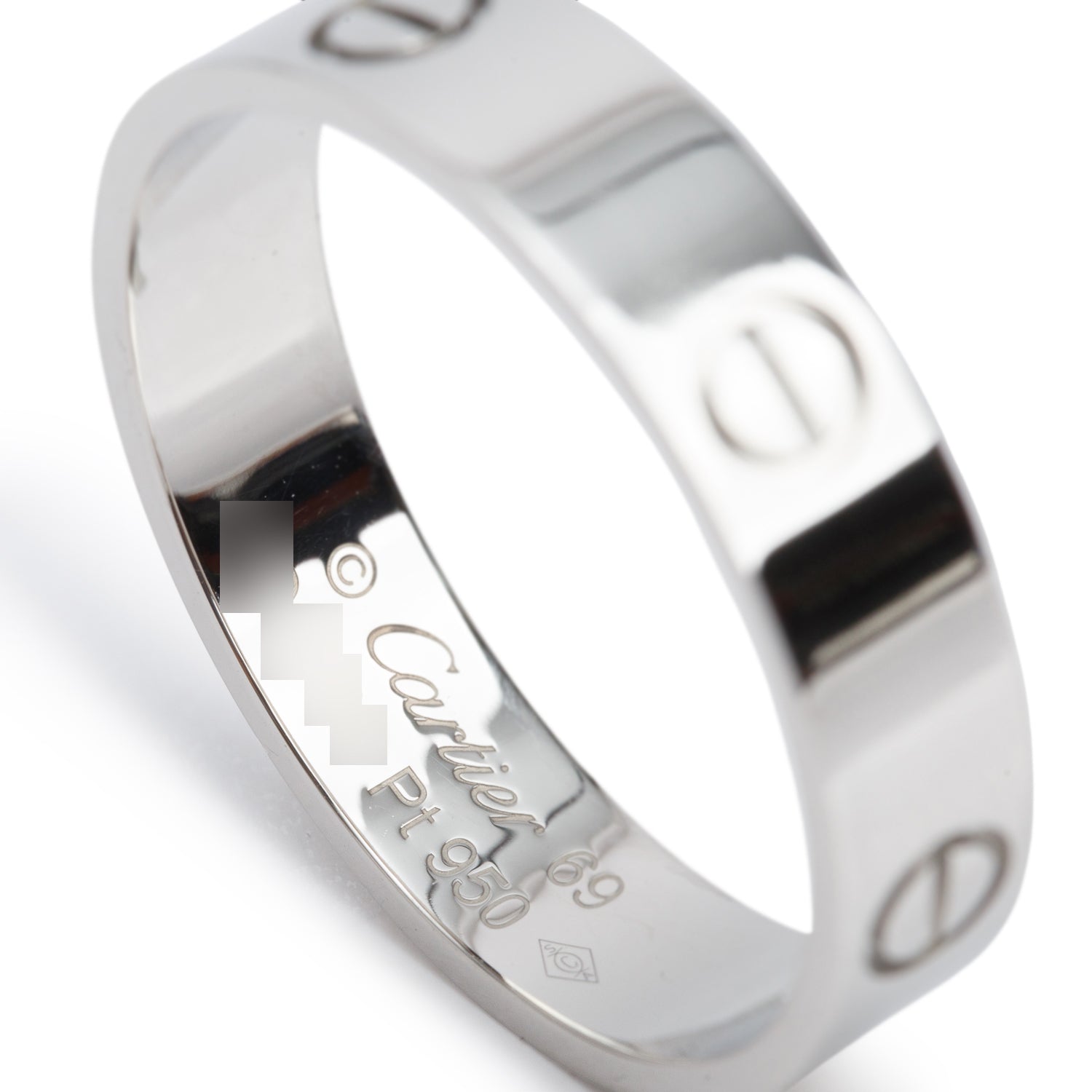 Cartier 2023 Platinum 5.5 MM Love Ring, Size 69 12.75 w/ Box & Certificate