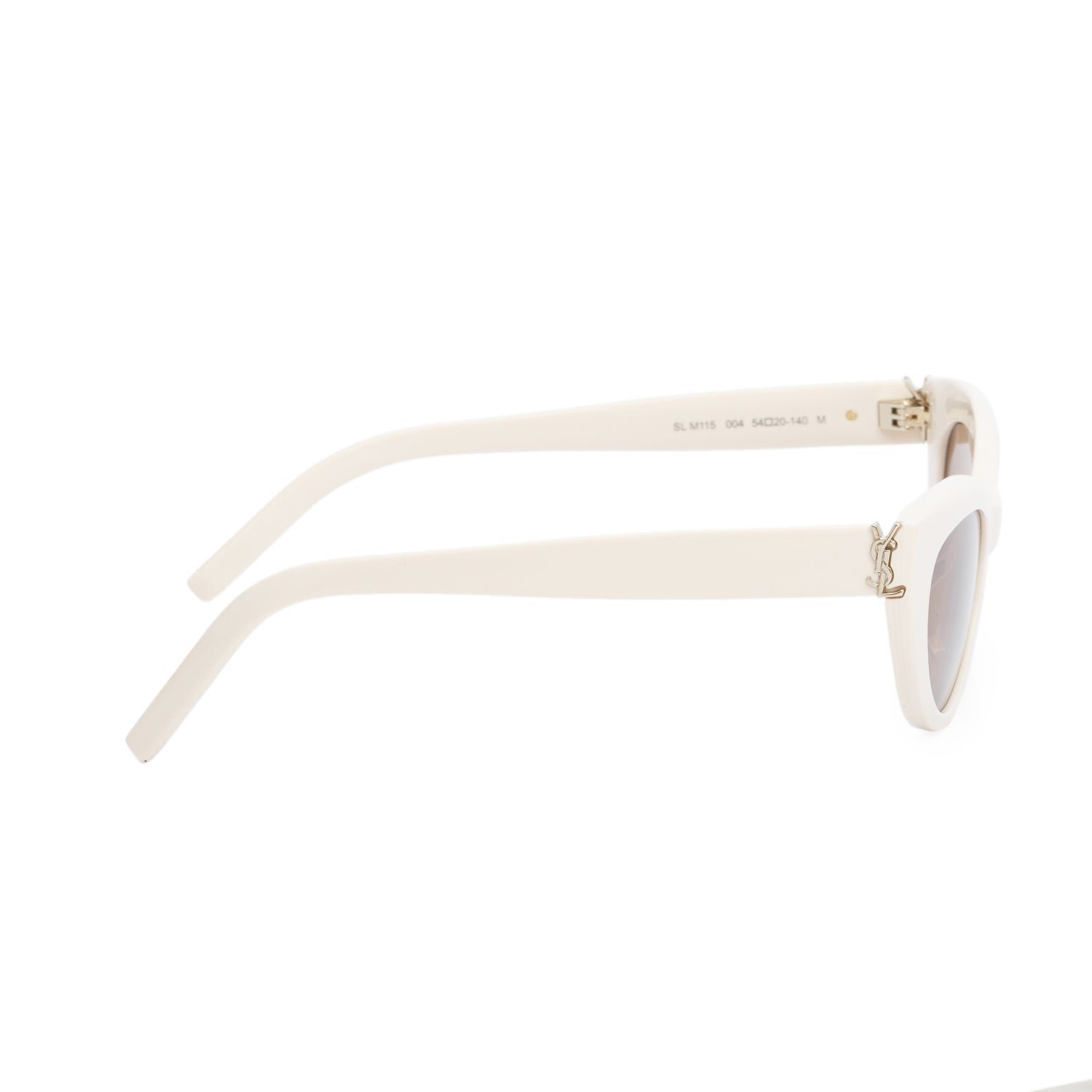 Saint Laurent SL M115 Cream Acetate Cat Eye Sunglasses w/ Case
