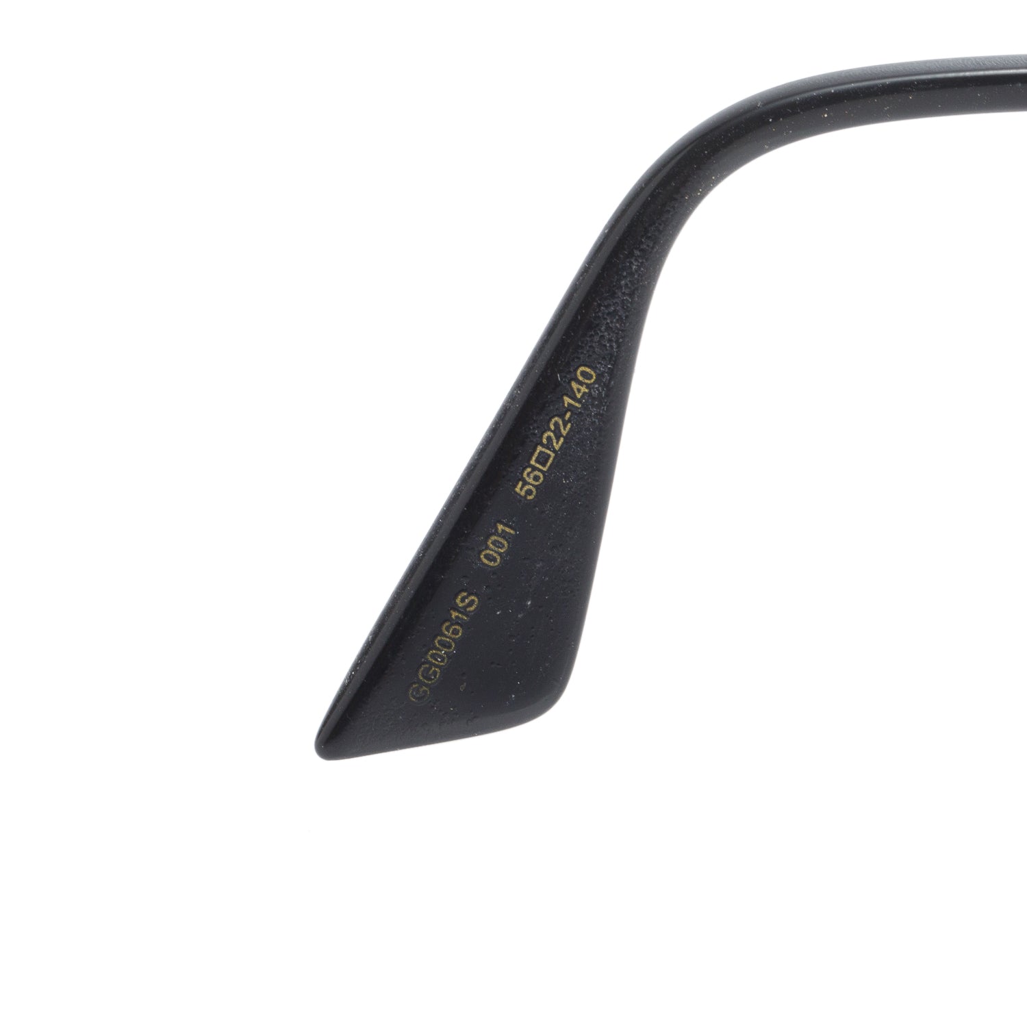 Gucci GG0061S Black Acetate Bee Oval Sunglasses w/ Case