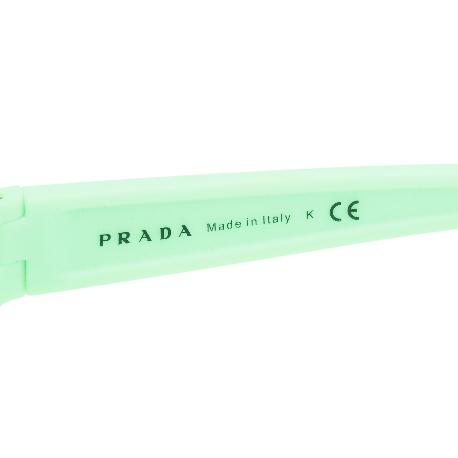 Prada SPS 16U Green Rubber Shield Sunglasses w/ Case