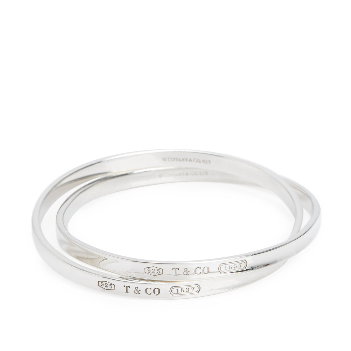 Tiffany & Co. Sterling Silver 1837 Interlocking Circles Bangle