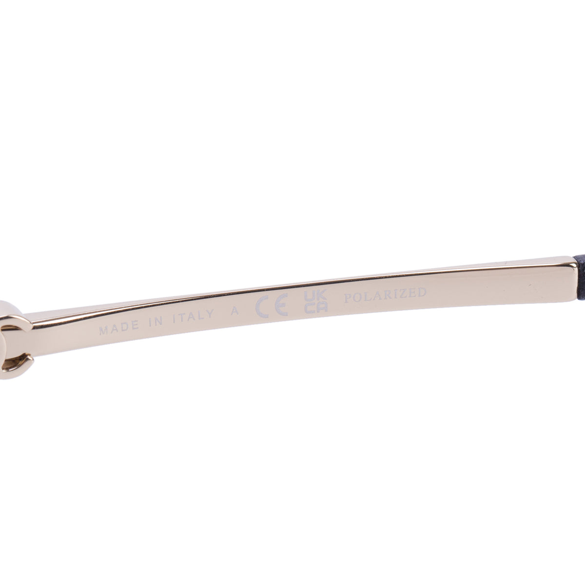 Chanel 4290-Q Gold-Tone Calfskin & Denim Pilot Sunglasses