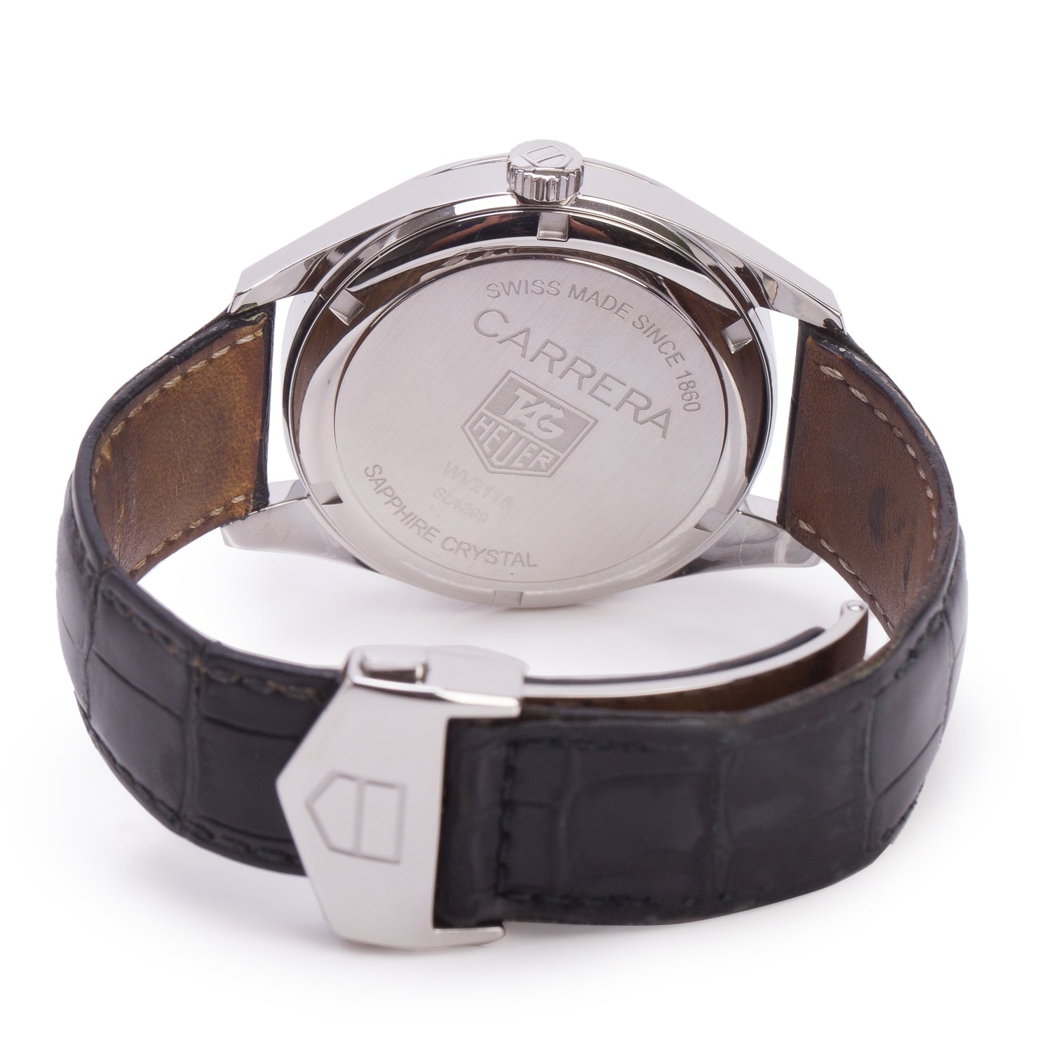 Tag Heuer Stainless Steel Carrera Twin-Time 39 MM Automatic Watch WV2115 w/ Box & Papers