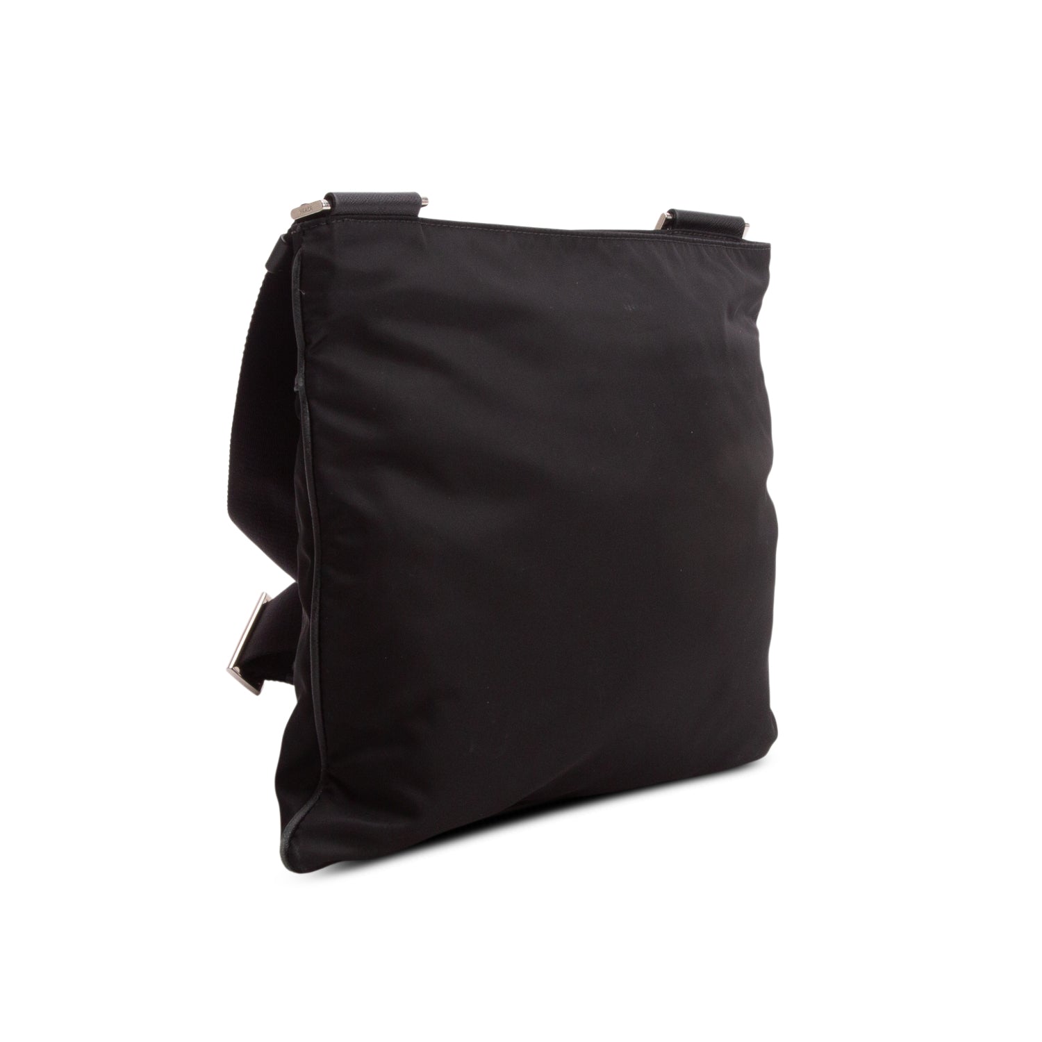 Prada Black Nylon Vela Flat Messenger