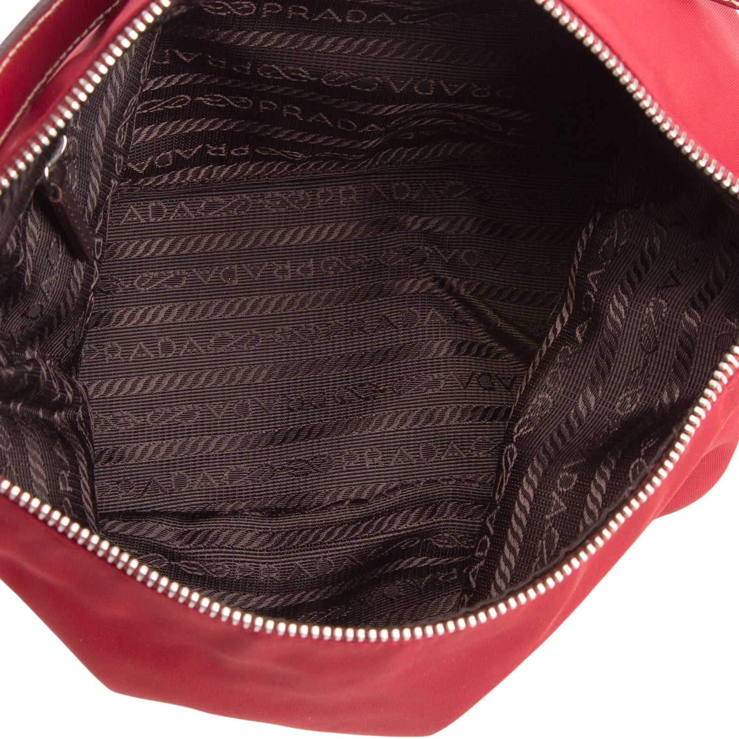 Prada Red Tessuto Sirio Pochette