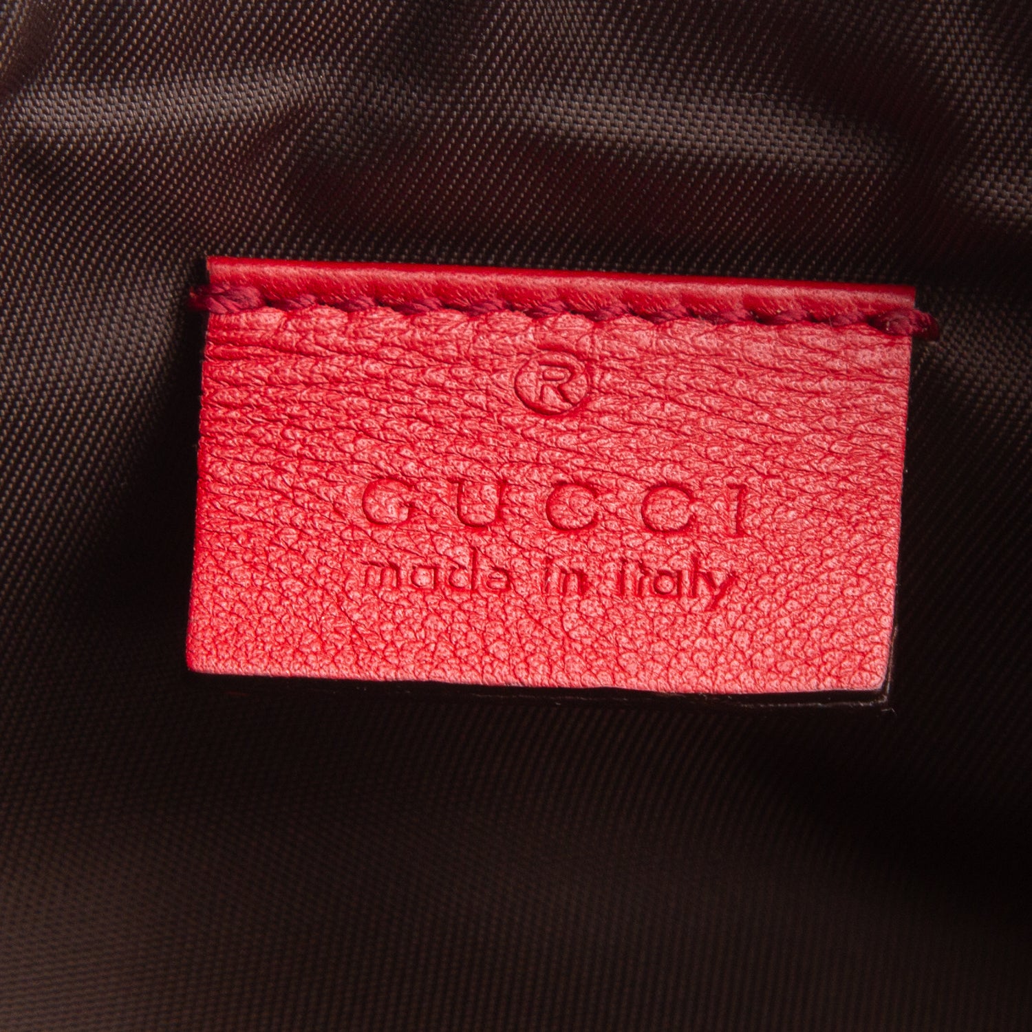 Gucci Red Calfskin Signature New Britt Wristlet
