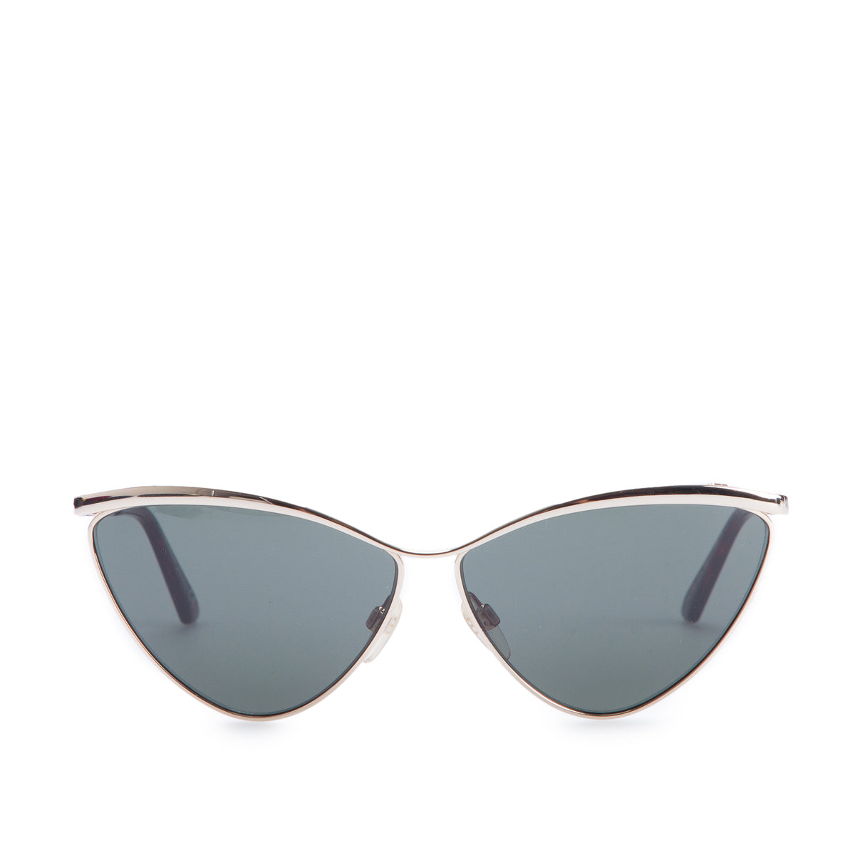 Balenciaga BA 126 Gold-Tone Cat Eye Sunglasses w/ Case