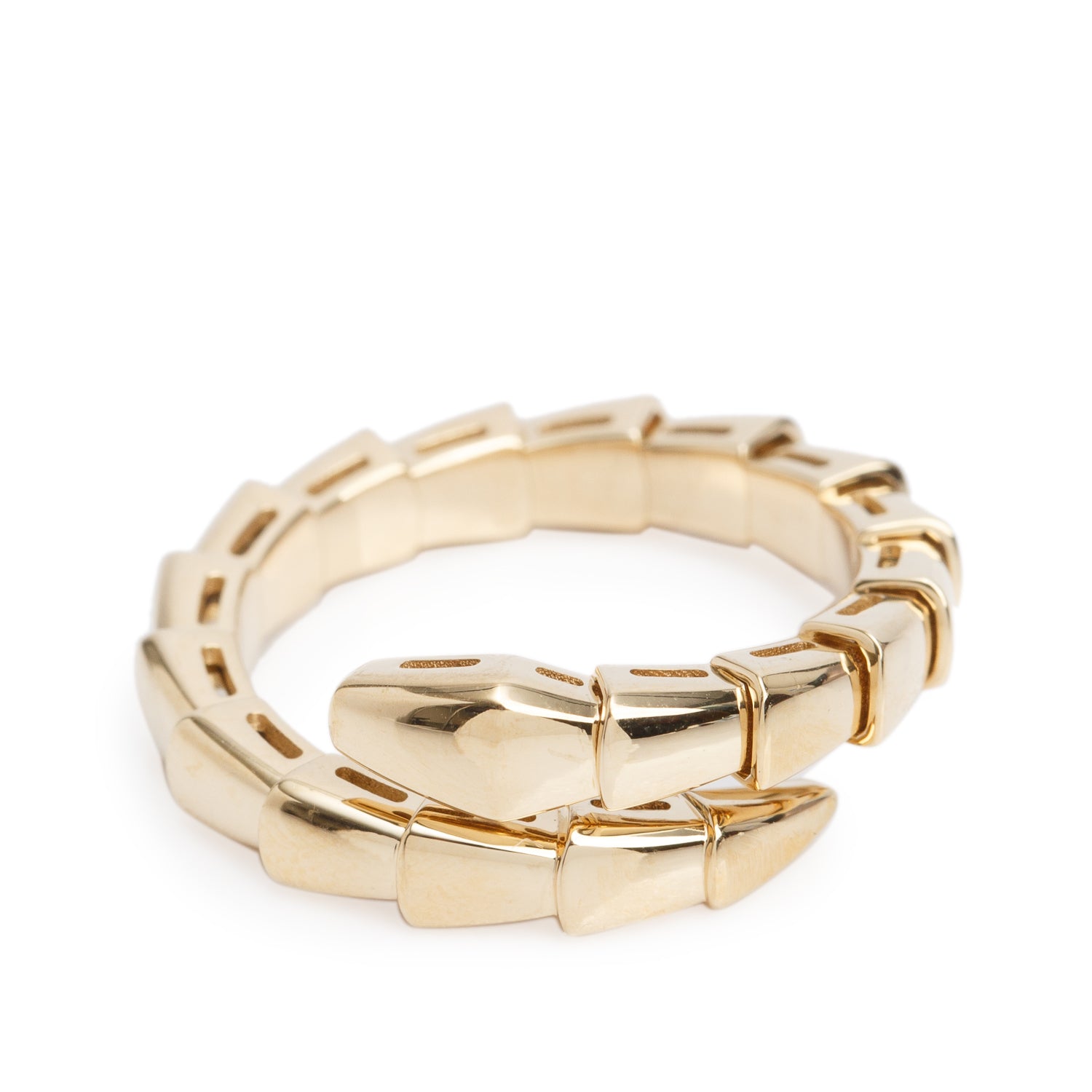 BVLGARI 2026 18k Yellow Gold  Serpenti Viper Ring, Size L w/ Box, Receipt & Certificate