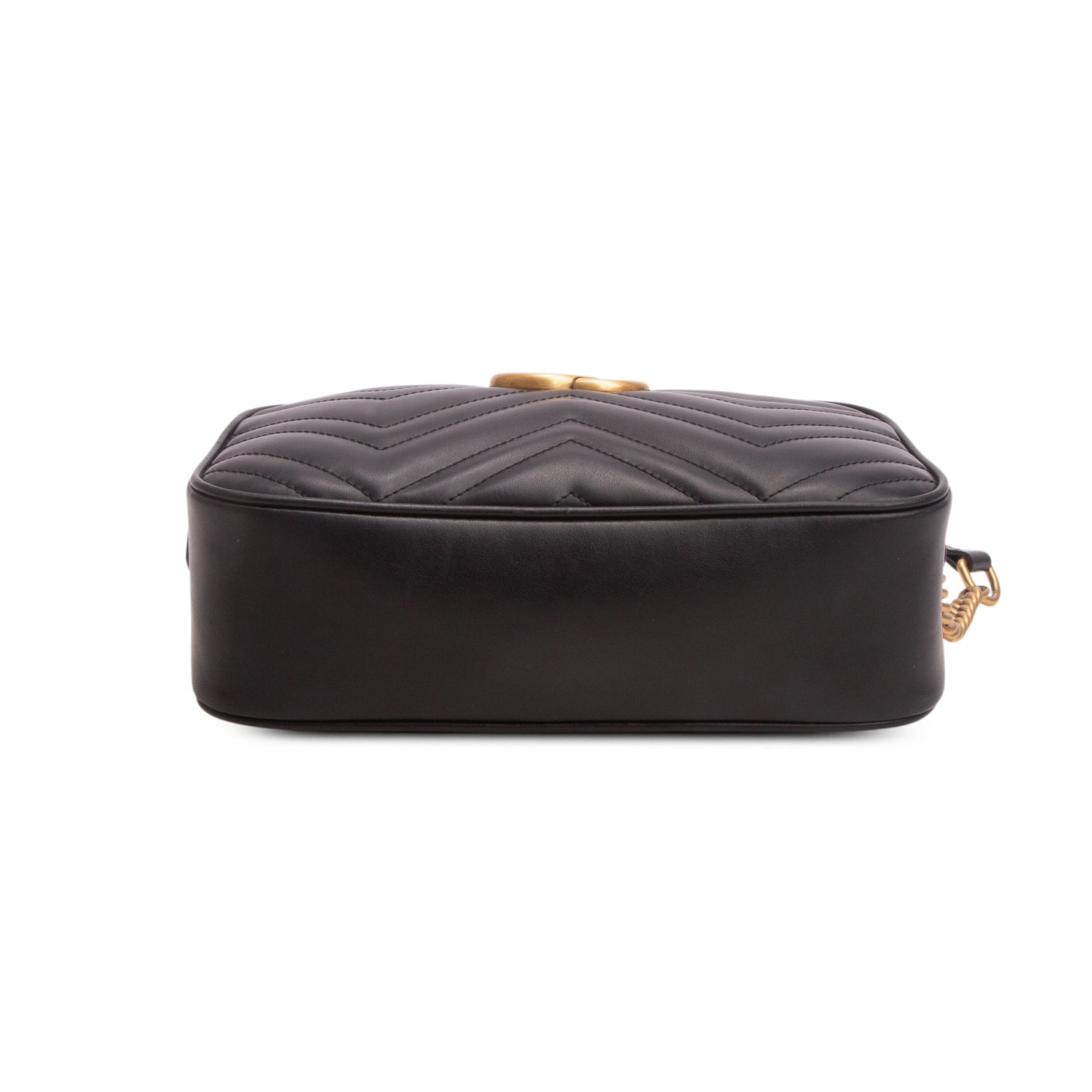 Gucci Black GG Marmont Matelasse Small Camera Bag w/ Box