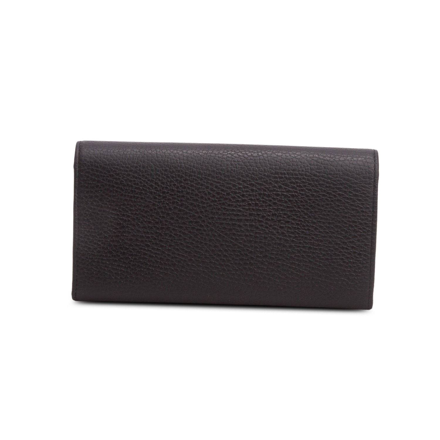 Gucci Black Calfskin Leather GG Marmont Continental Wallet w/ Box