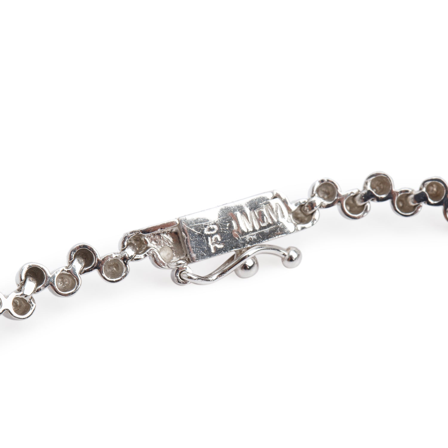 18k White Gold Blue Sapphire and Diamond Lariat Necklace
